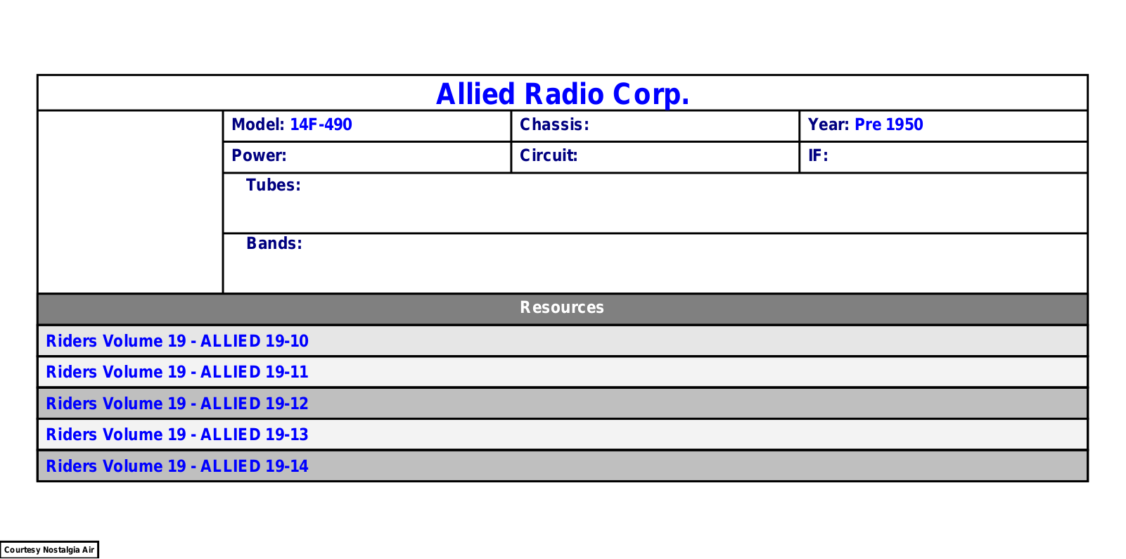 Allied Radio 14F490 Schematic - ManualMachine.com