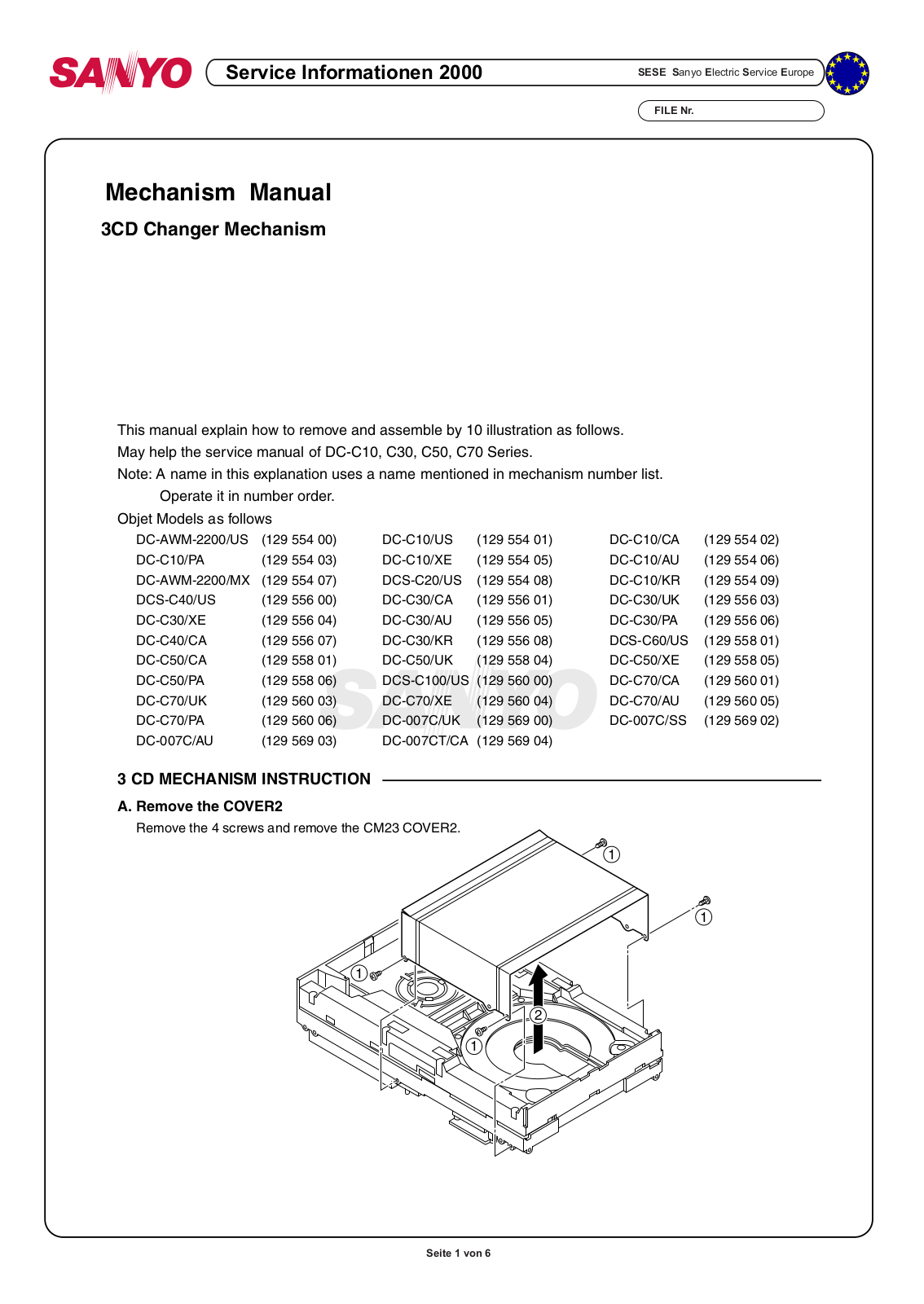 Sanyo 3 CDS Schematic