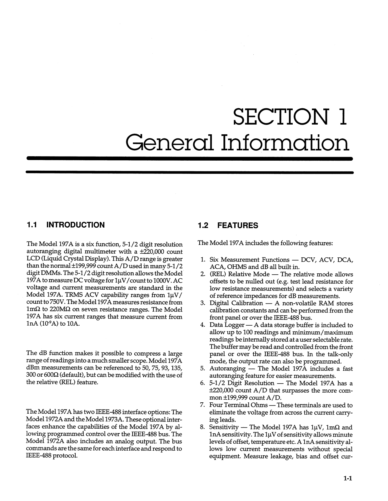 Keithley 197A, 197 Service and User Manual