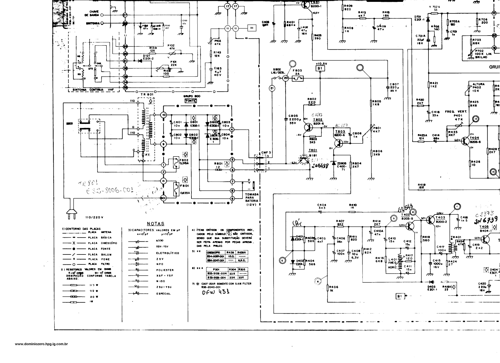 Philco Chassis 397-tv Schematic