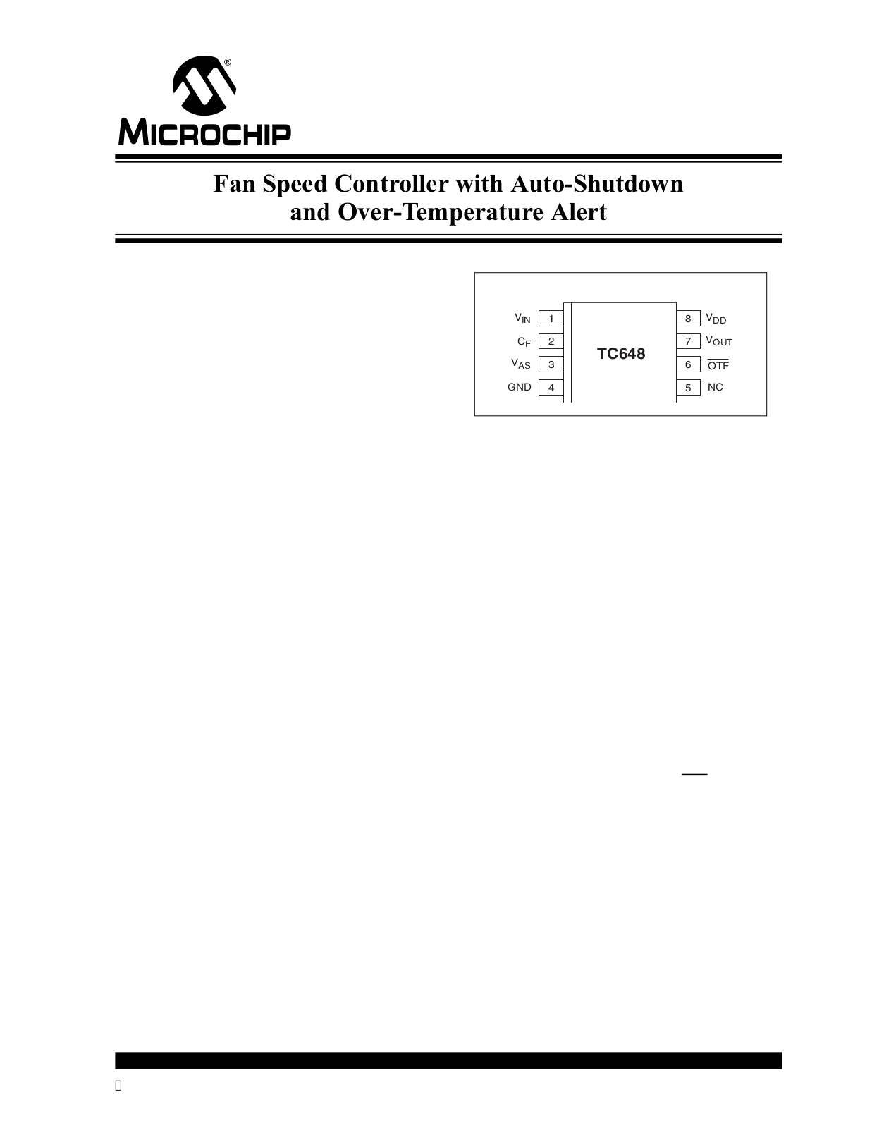 MICROCHIP TC648 Technical data