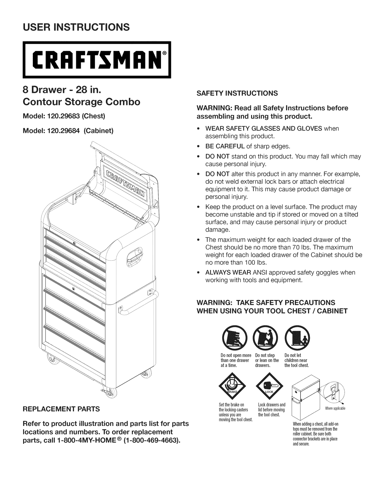 Craftsman 12029684, 12029683 Owner’s Manual