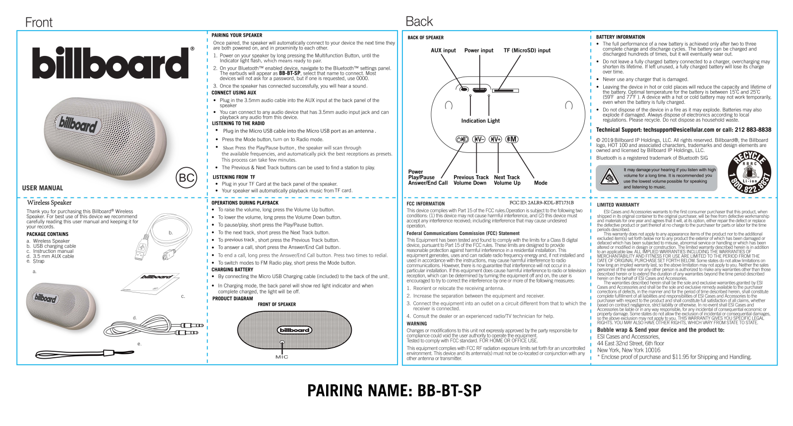 G KINDLY ELECTRONIC KDL BT1731B User Manual