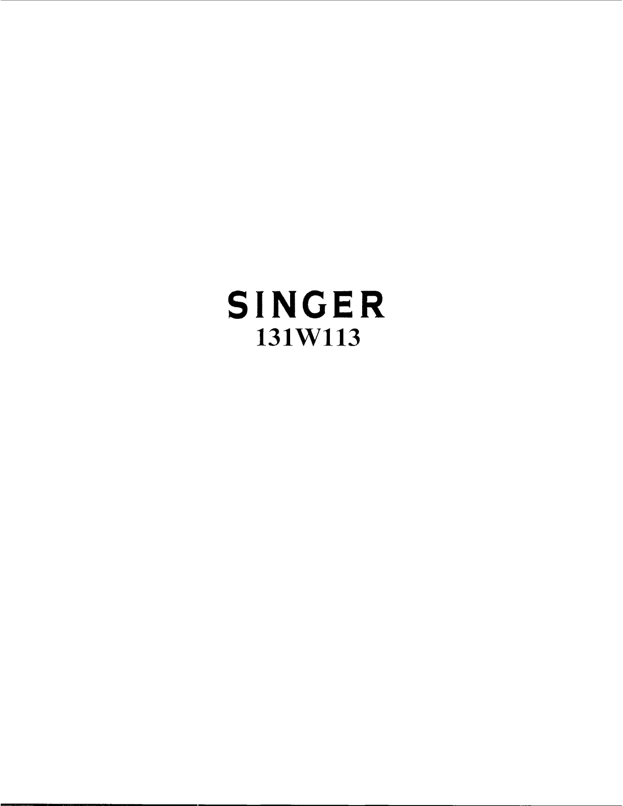 SINGER 131W113 Parts List