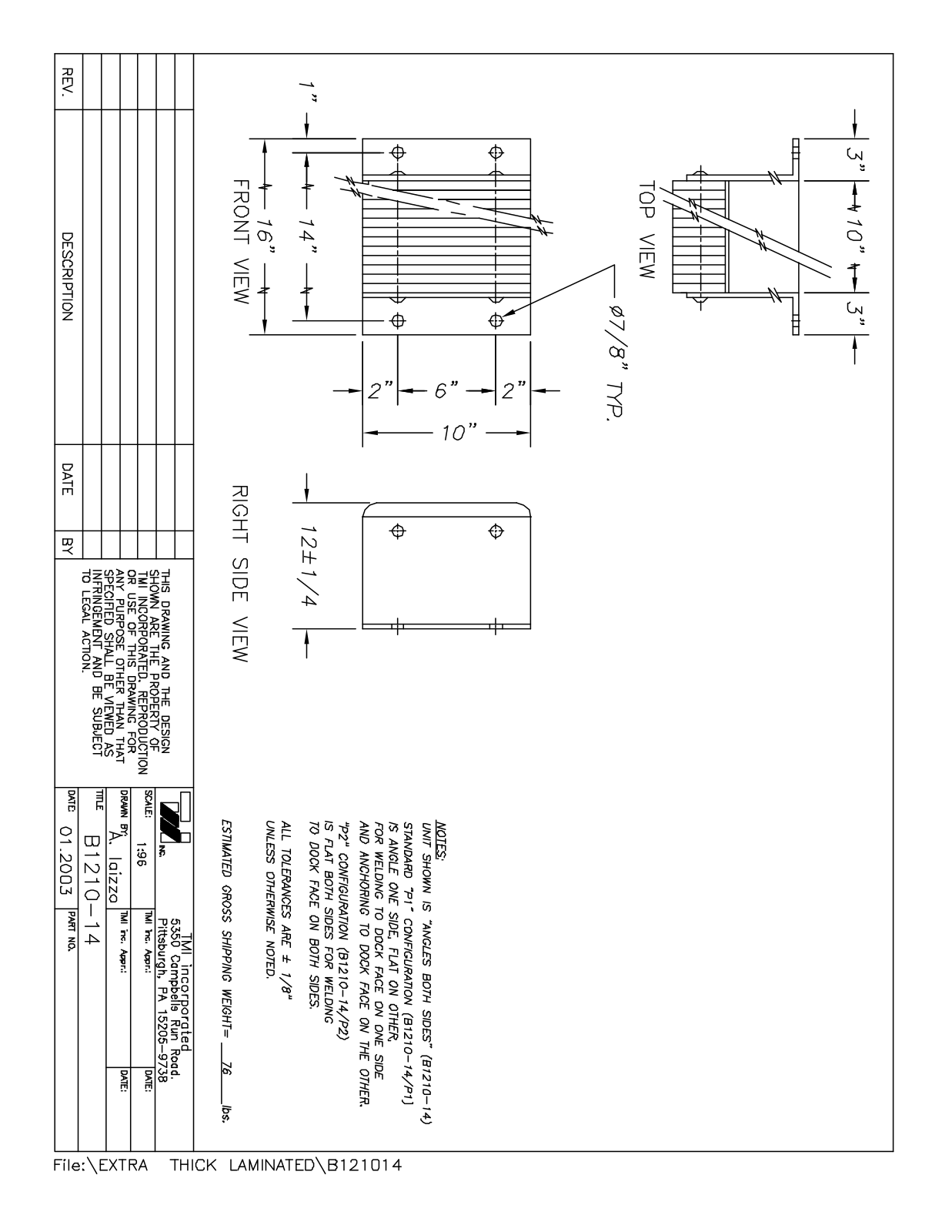 Tmi B121014 User Manual