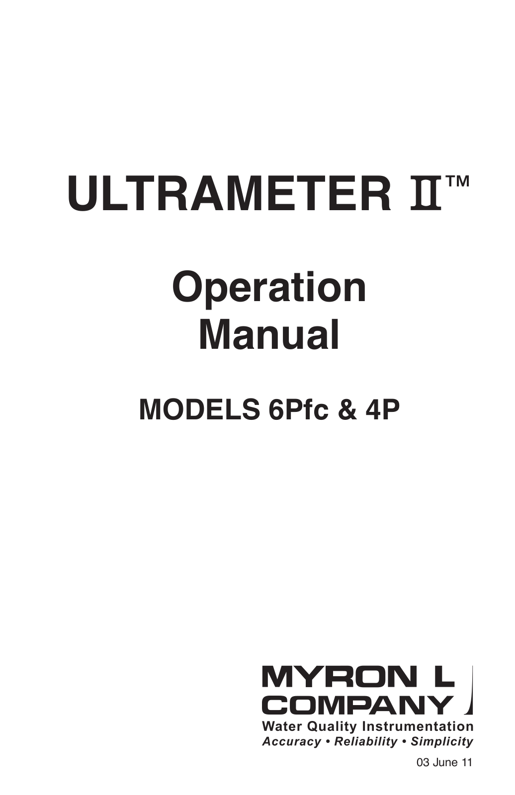 Myron L 6Pfc, 4P User Manual