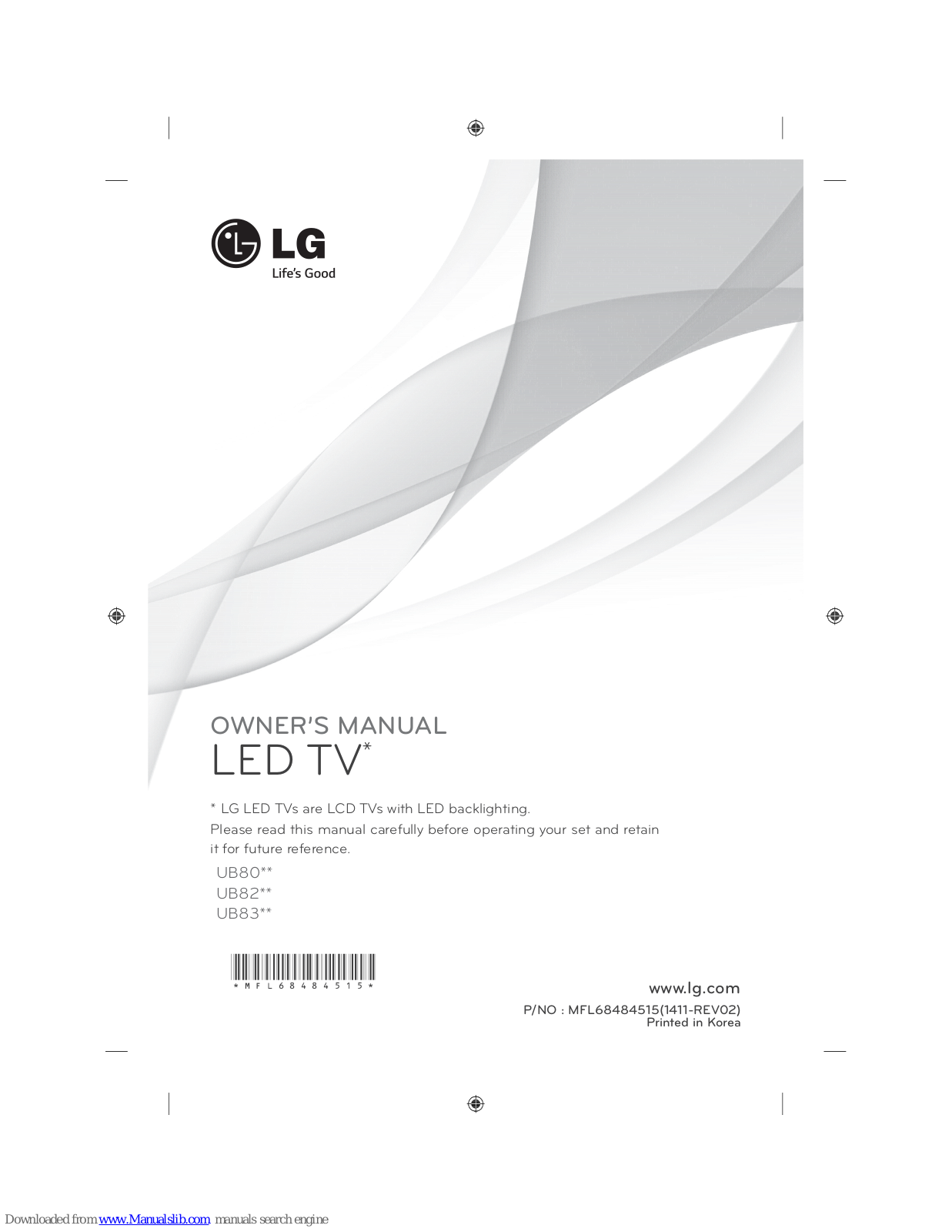 LG MFL68484515 Owner's Manual