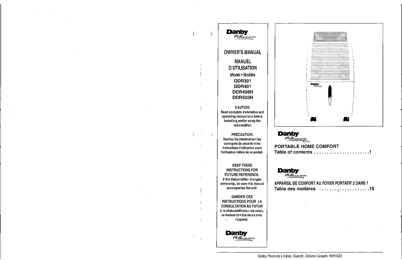 DANBY DDR301 User Manual