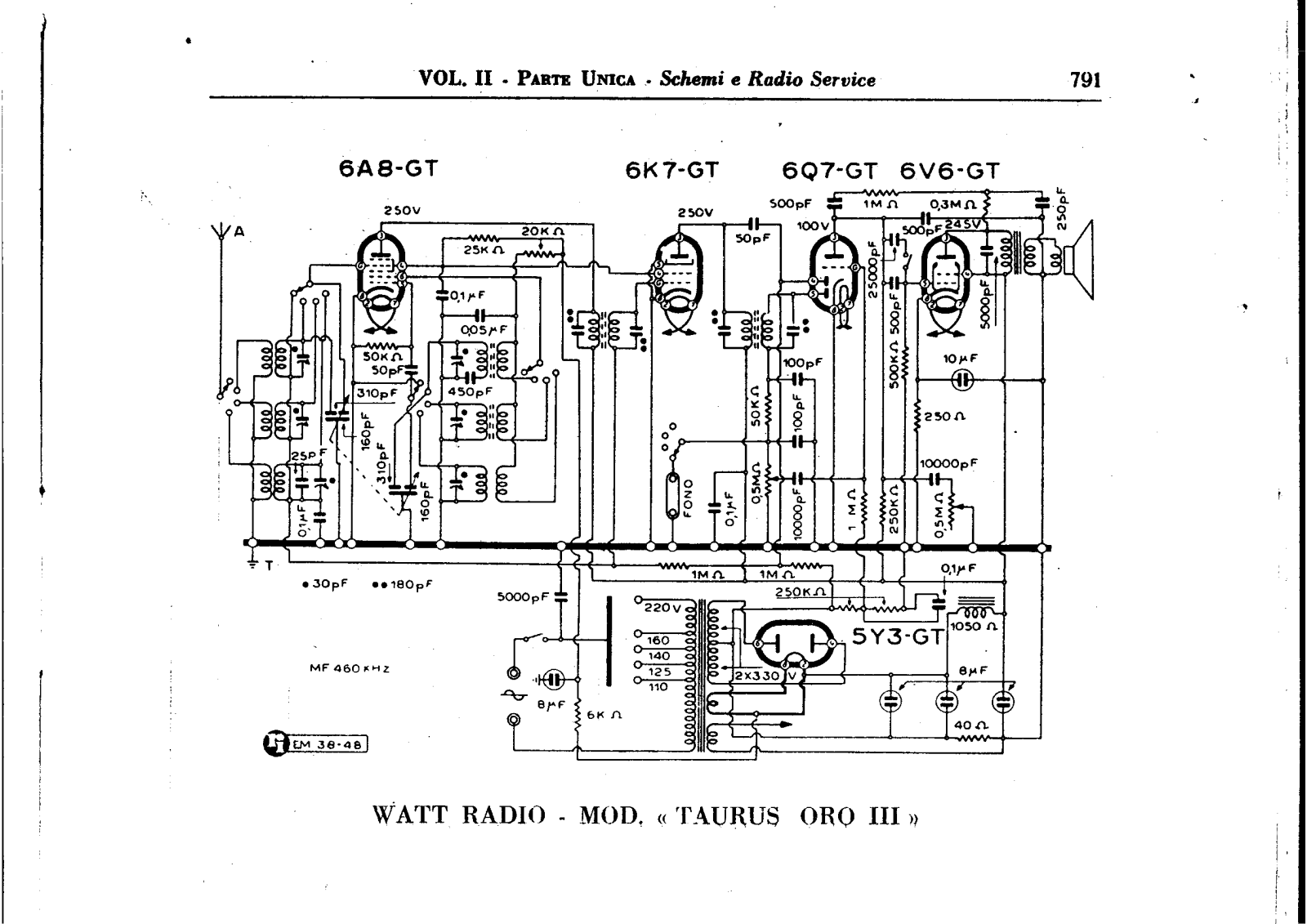 Watt Radio taurus oro iii schematic