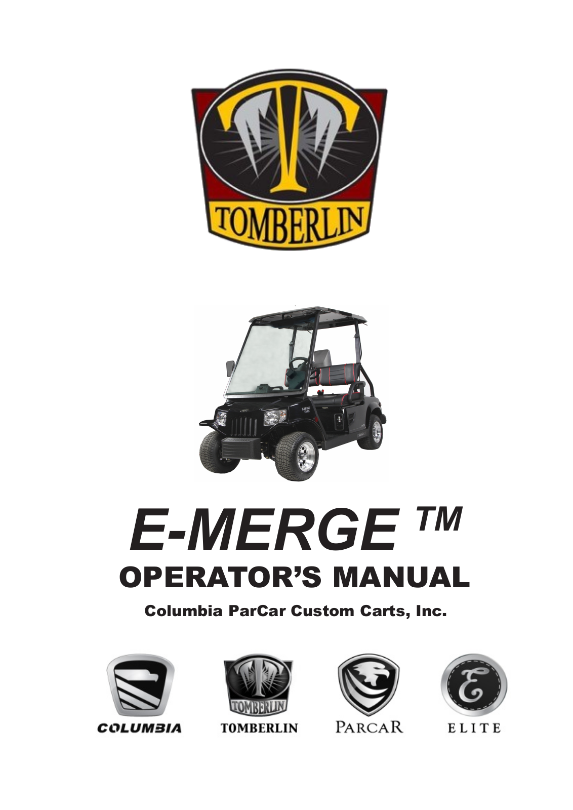 Tomberlin E-MERGE Operator's Manual