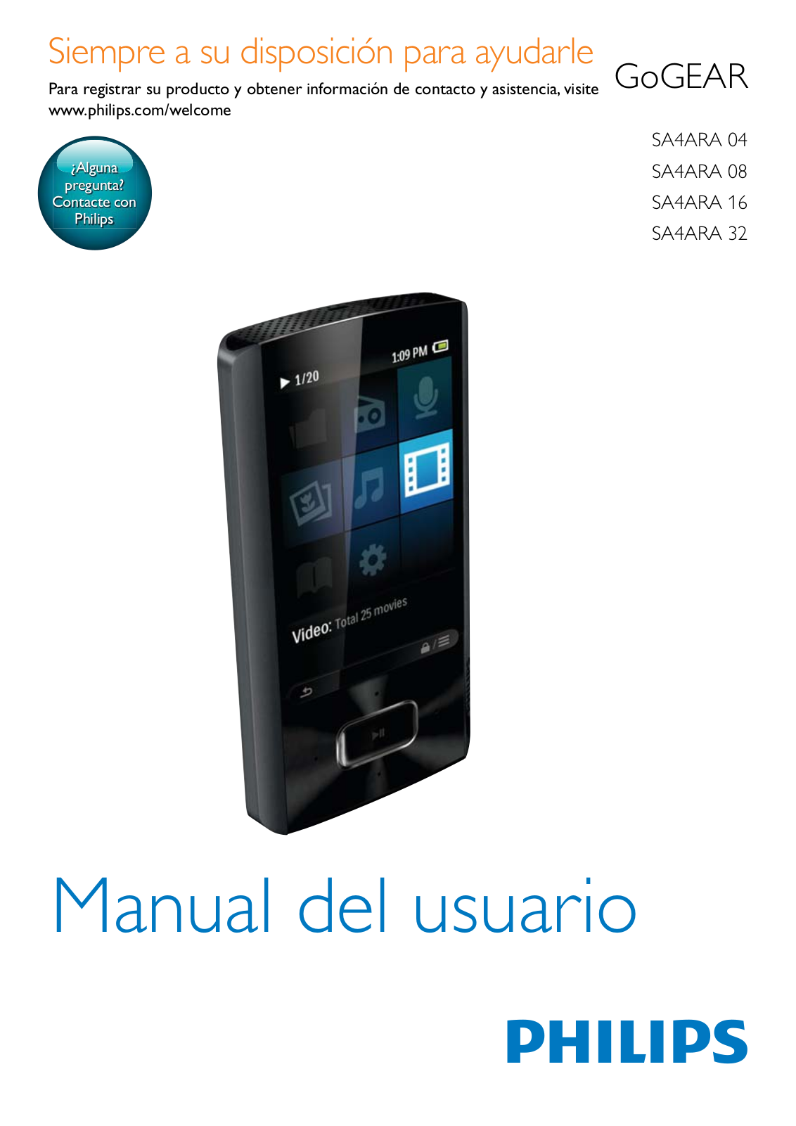 Philips SA4ARA User Manual