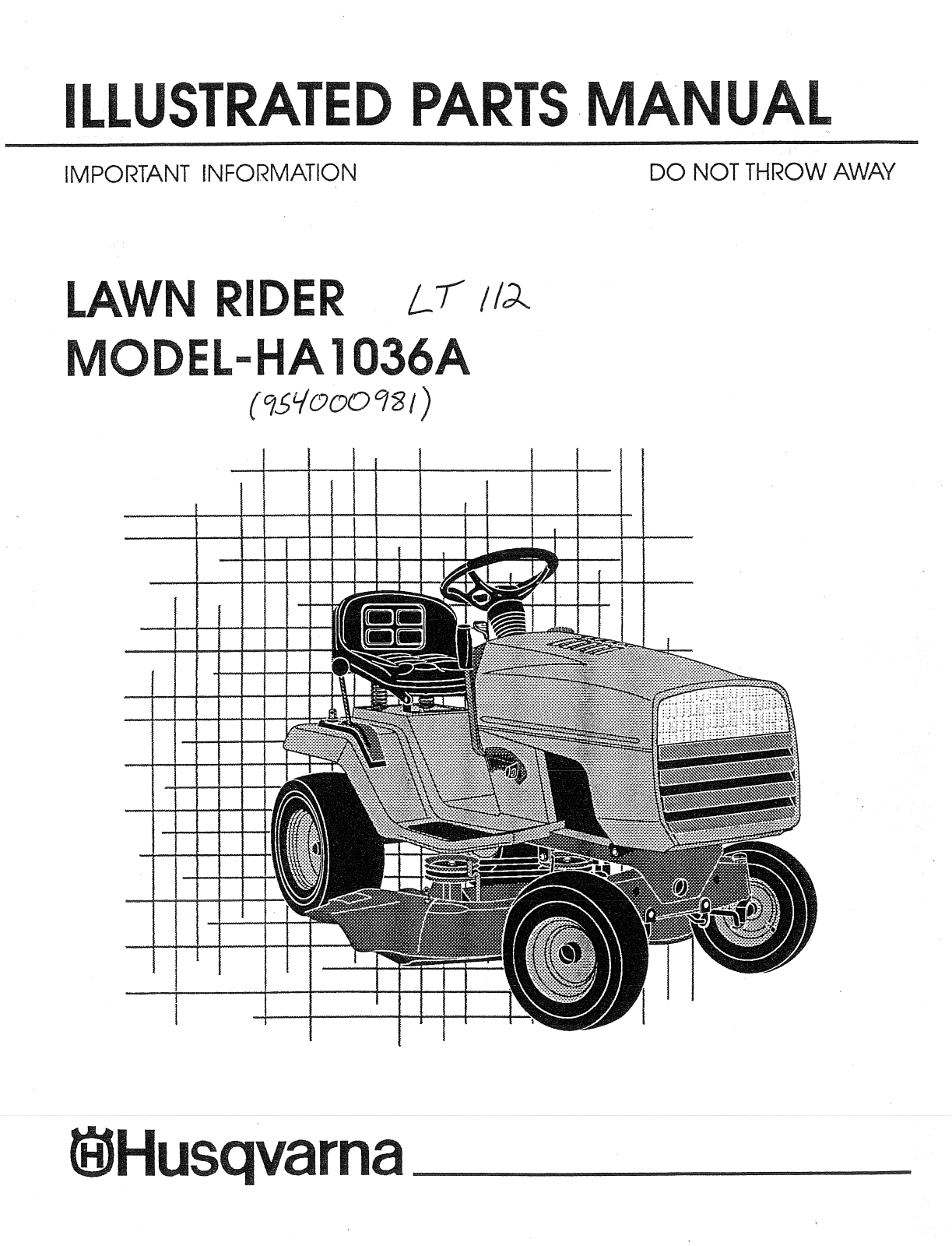 Husqvarna HA1036A User Manual