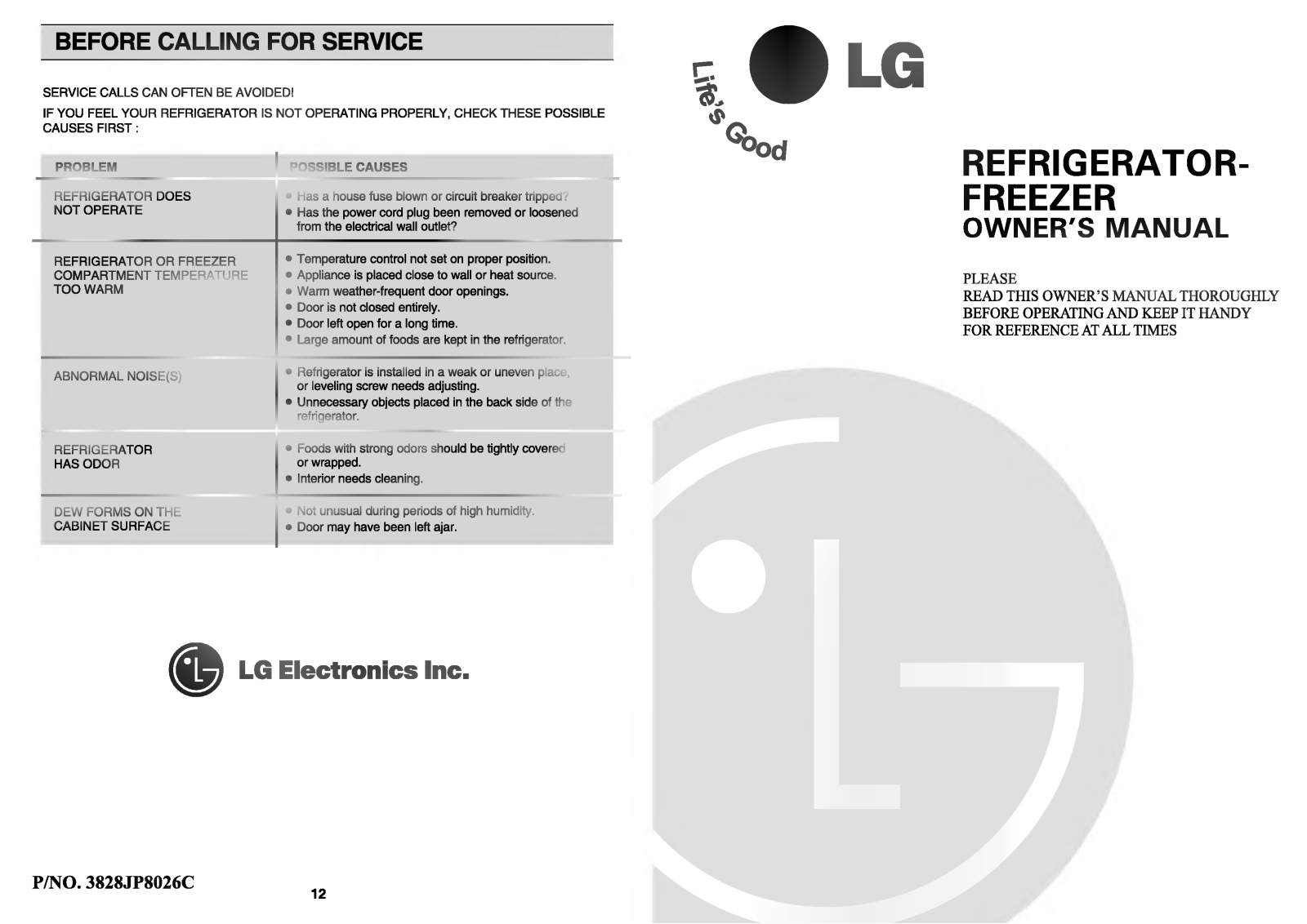 LG GN-S462GC Owner’s Manual
