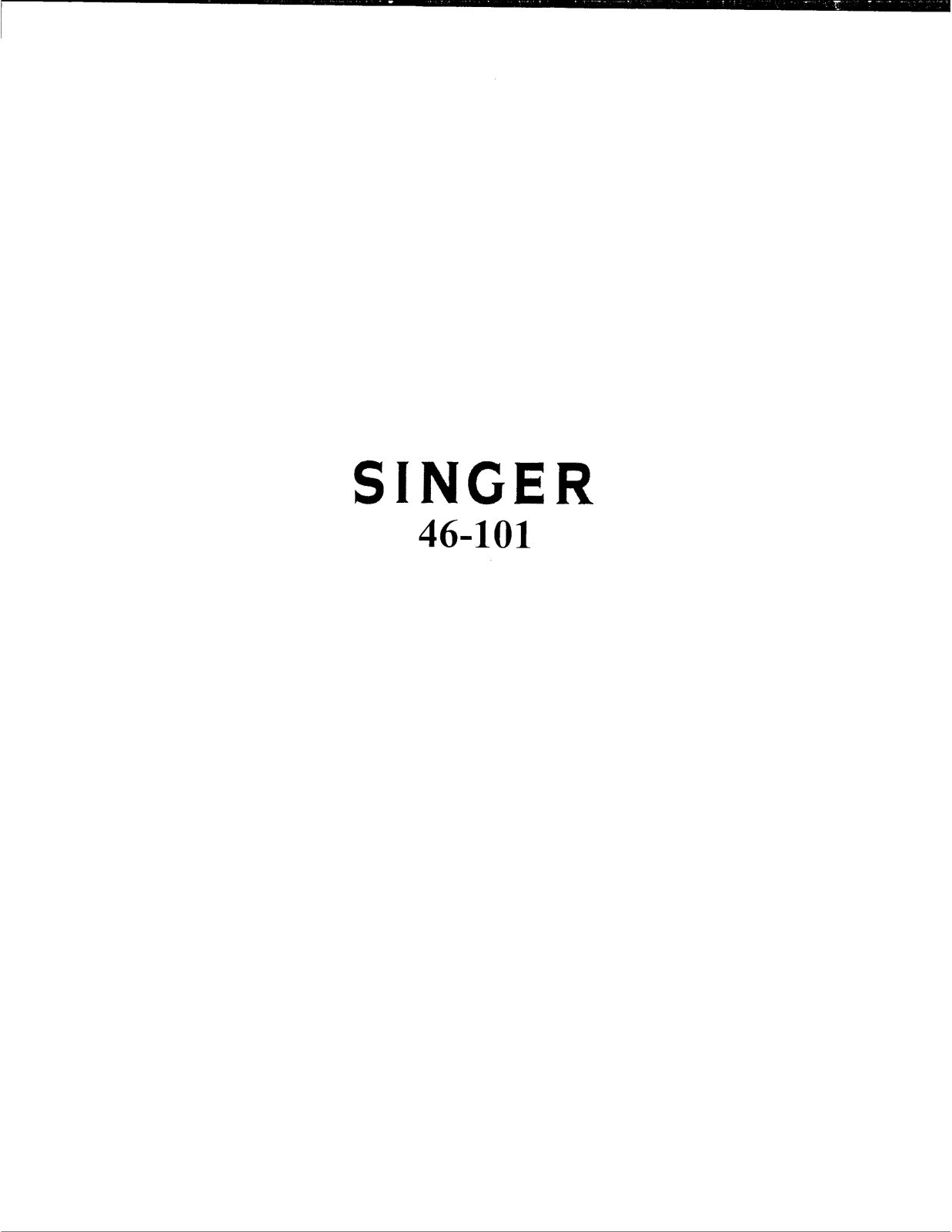 Singer 46-101 Parts List