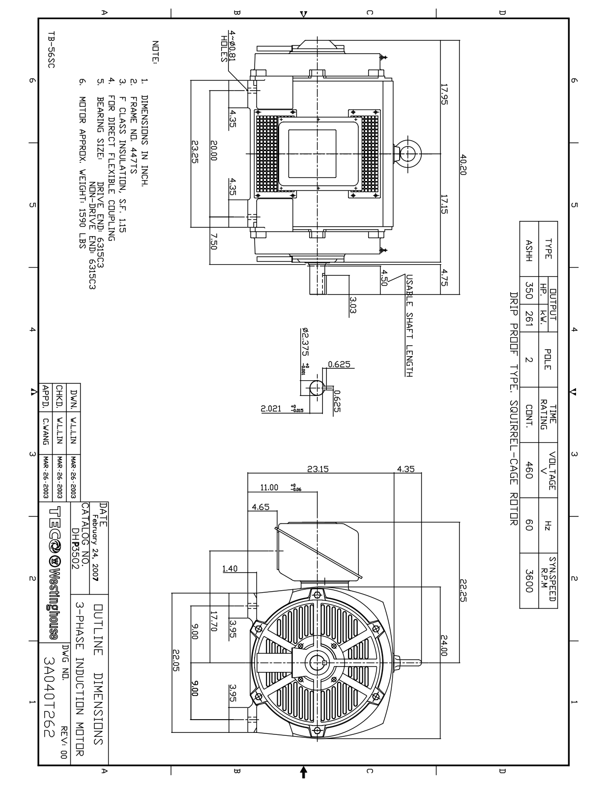 Teco DHP3502 Reference Drawing