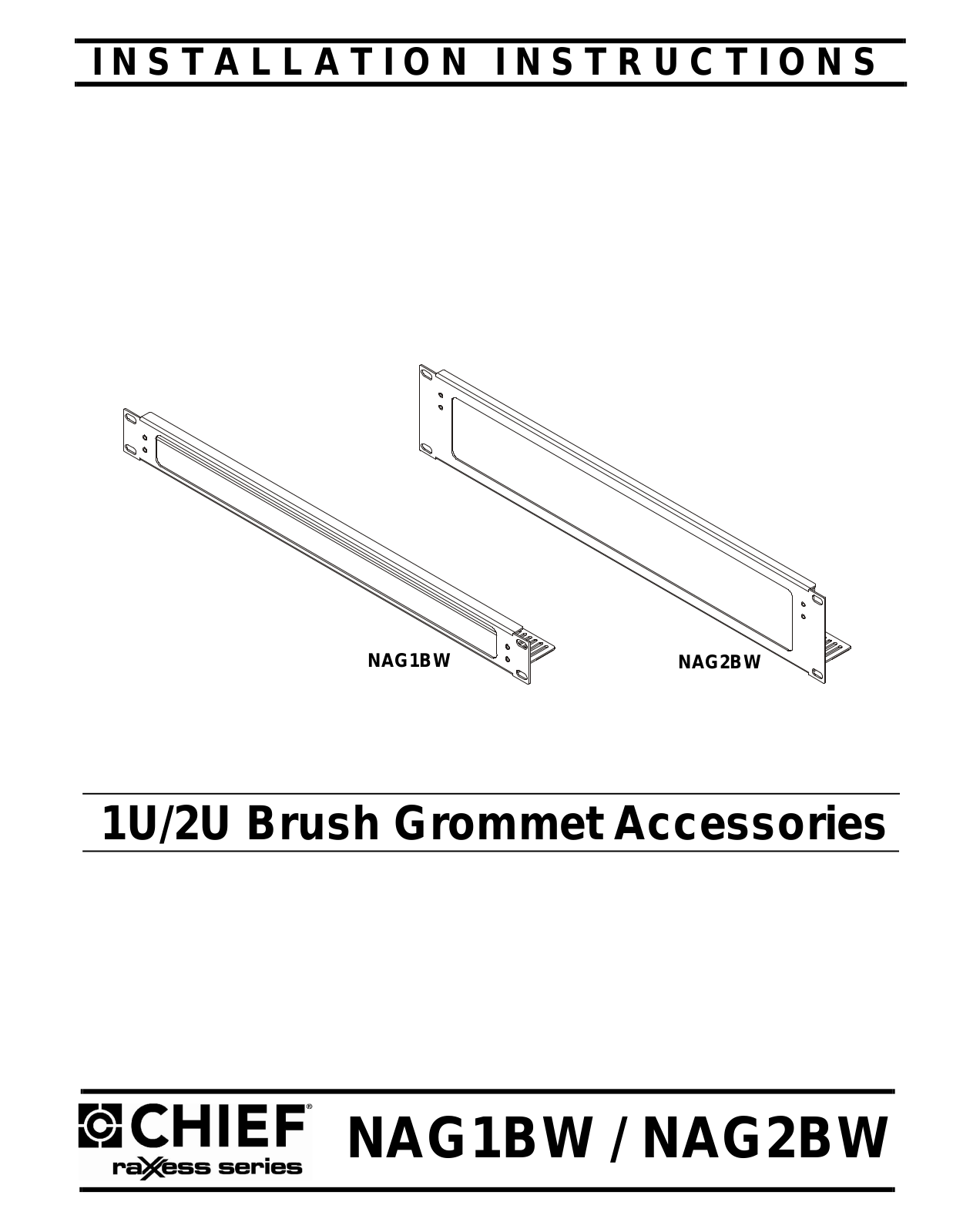 Chief nag1bw, nag2bw User Manual