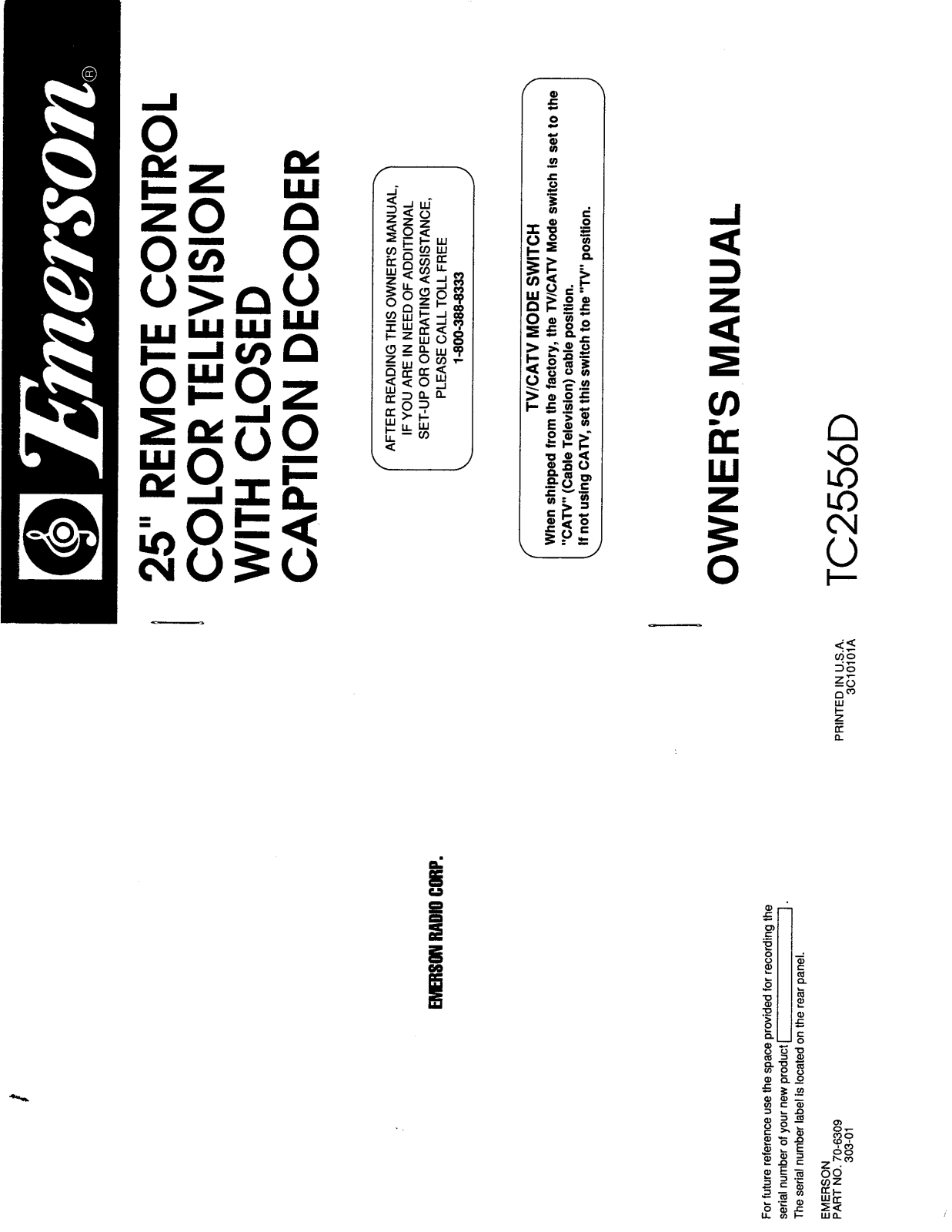 EMERSON TC2556D User Manual