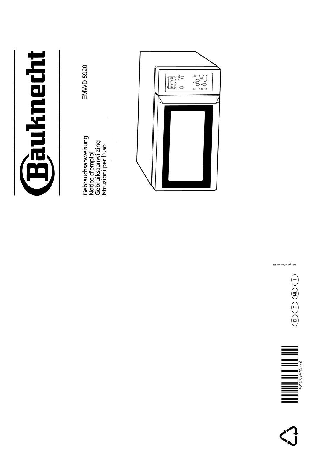 bauknecht EMWD 5920 User Manual