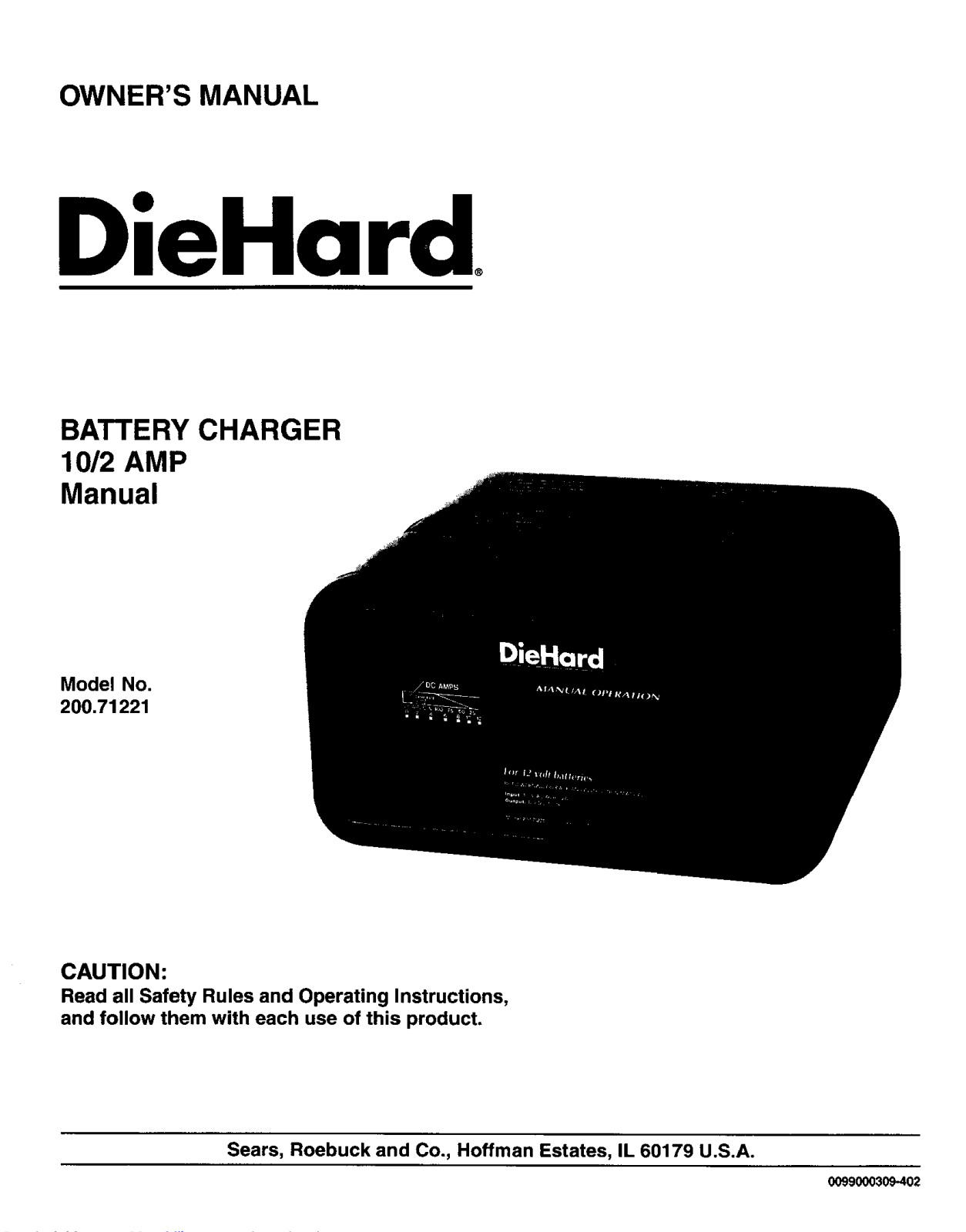 DieHard 200.71221 Owner's Manual