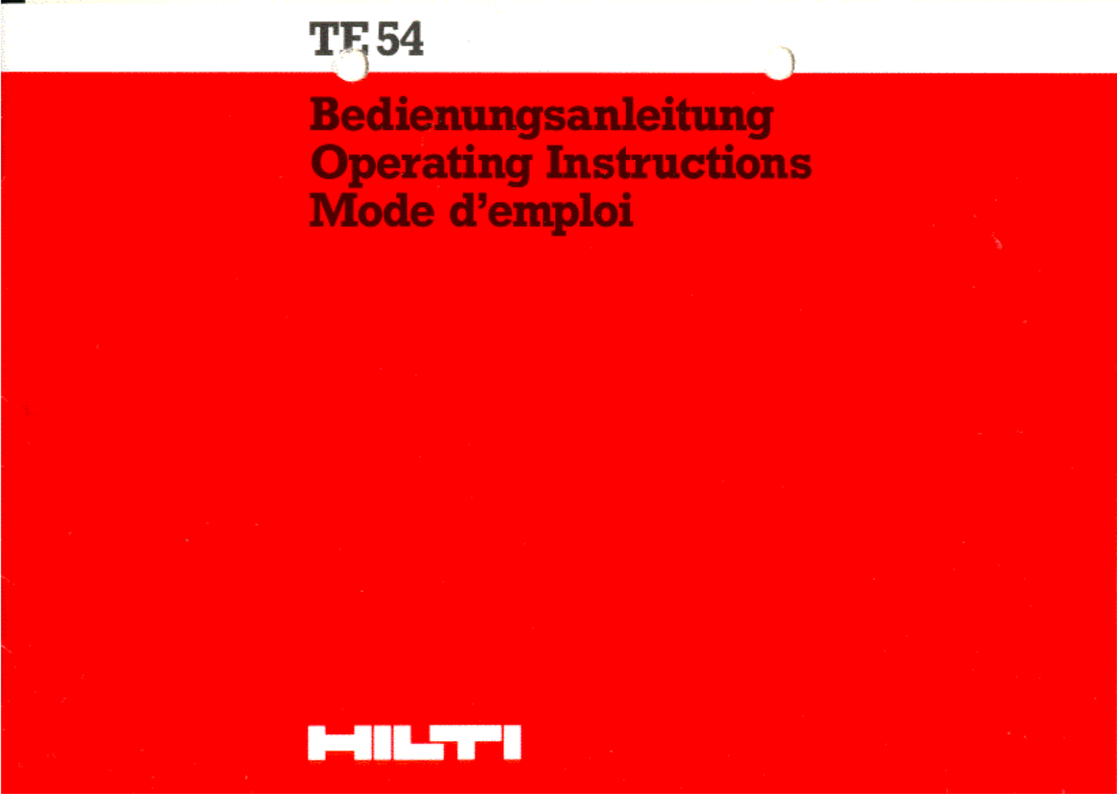 Hilti TE54 User Manual