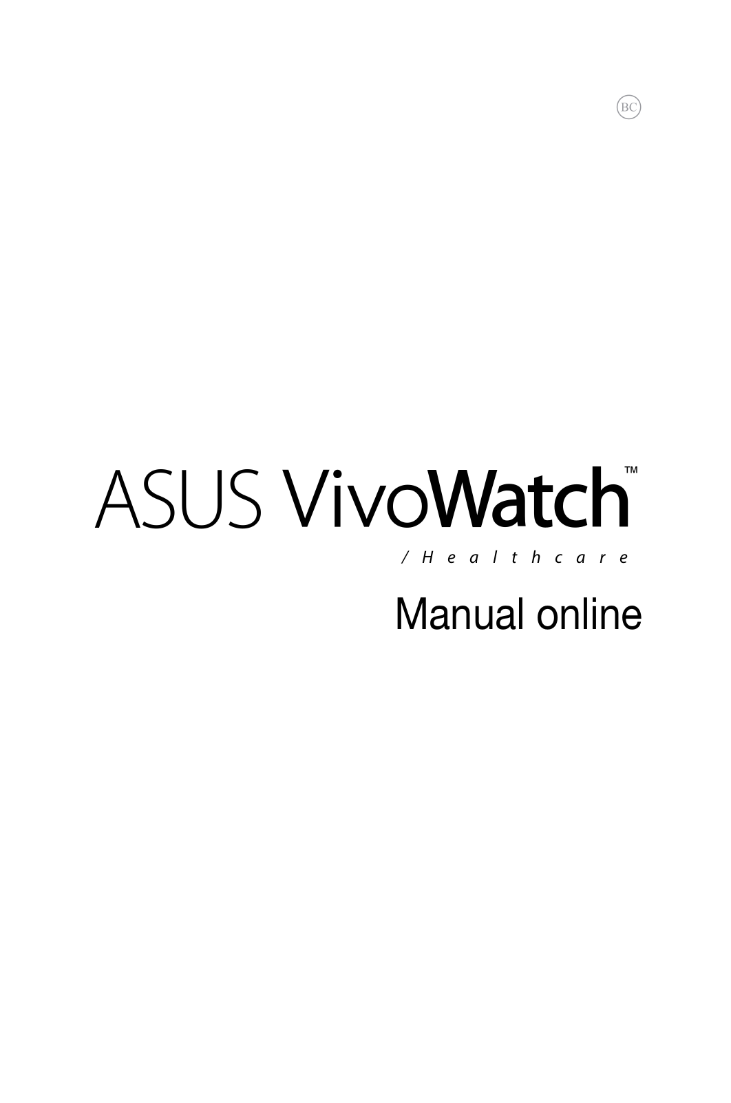 Asus VivoWatch Instruction Manual