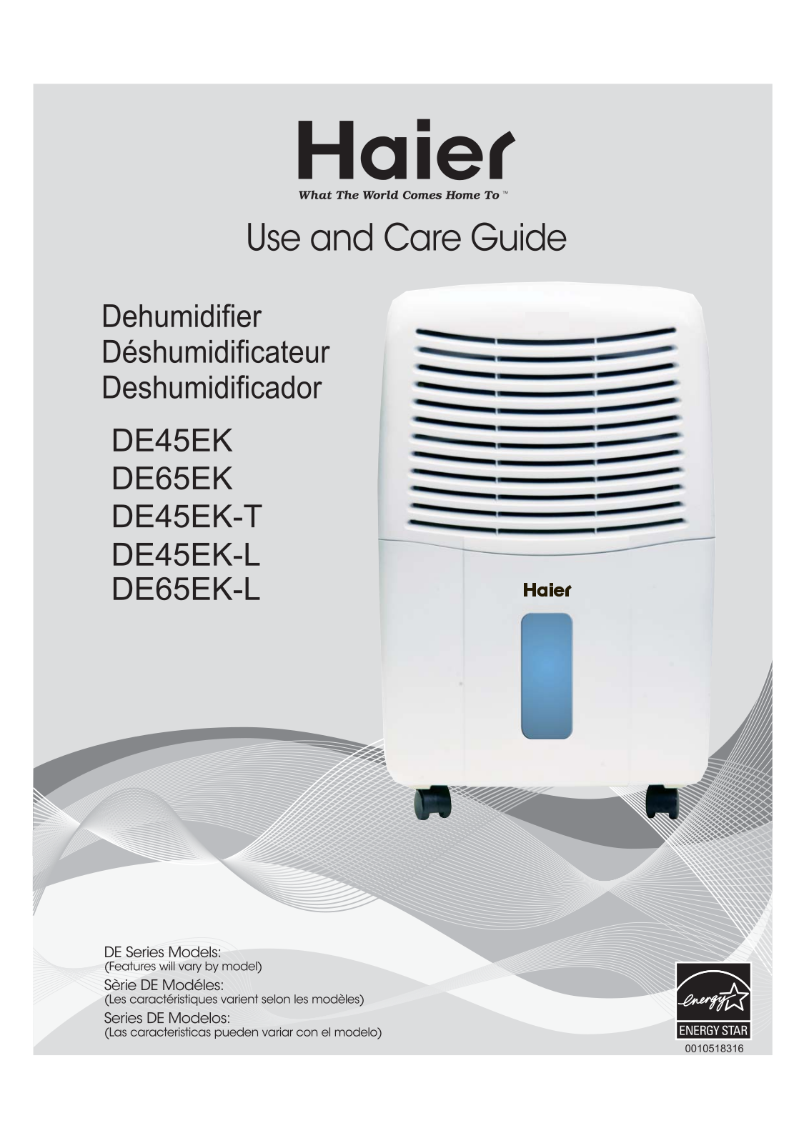 HAIER DE45EK-L User Manual