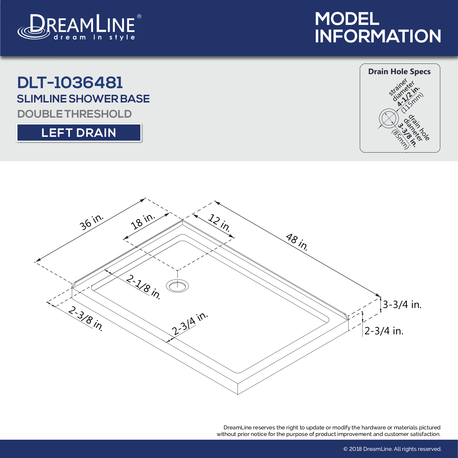DreamLine DLN3161 Dimensions - ManualMachine.com