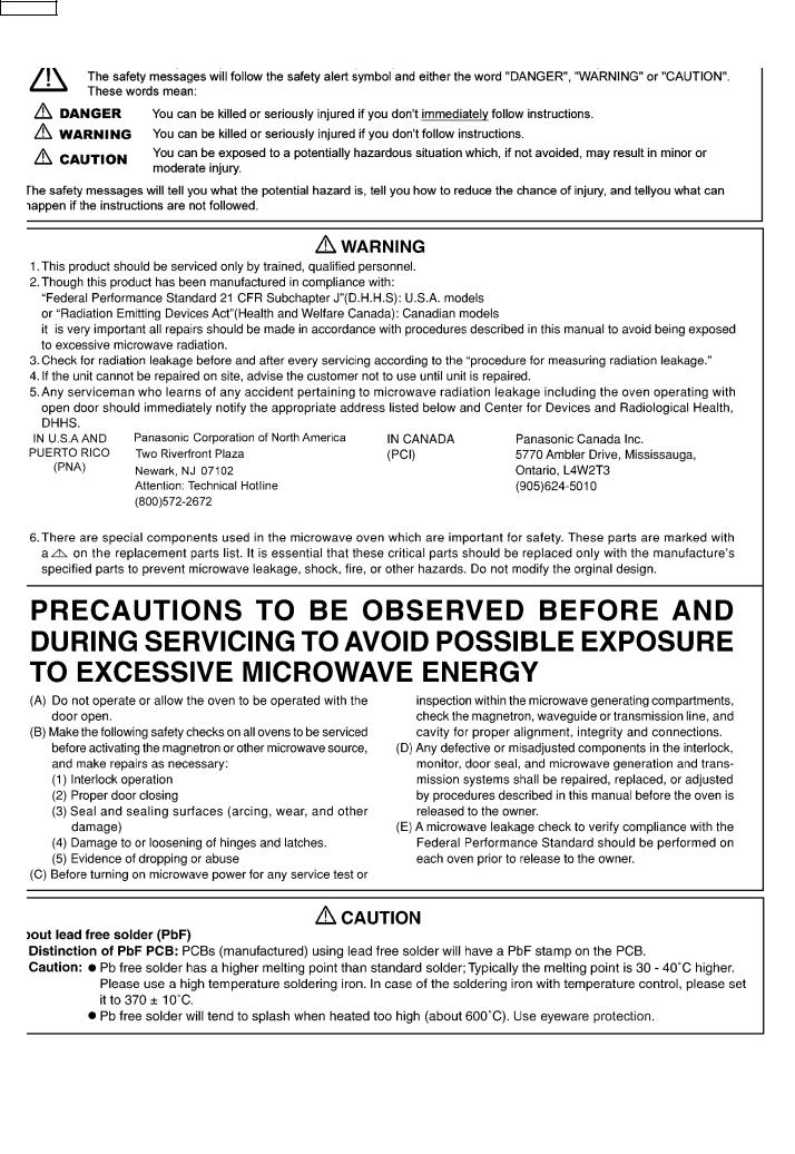 Panasonic APCB01 User Manual