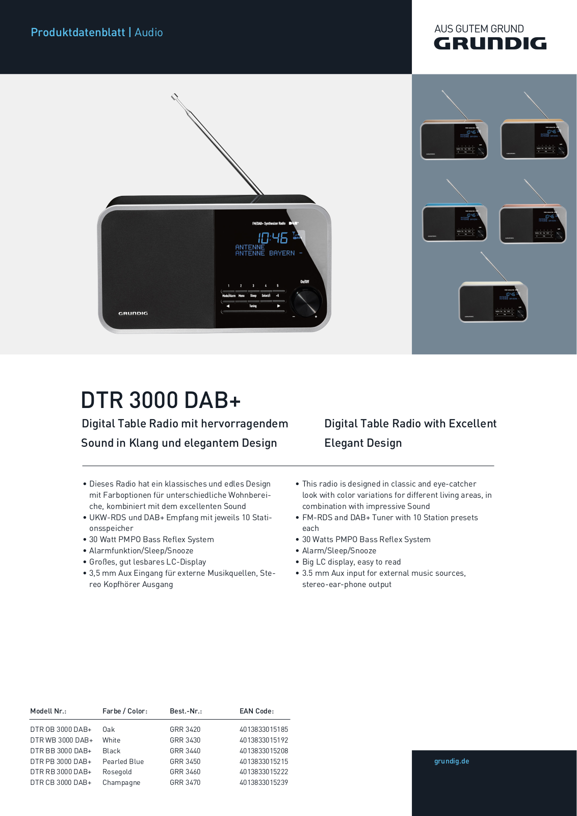 Grundig DTR 3000 DAB+ Service Manual