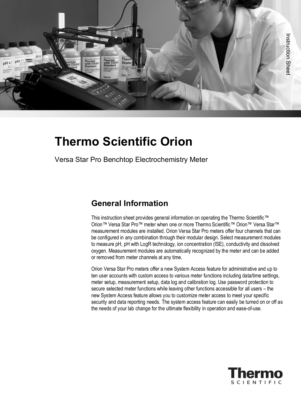 Thermo Scientific VSTAR94, VSTAR92, VSTAR50, VSTAR10, VSTAR80 User Manual