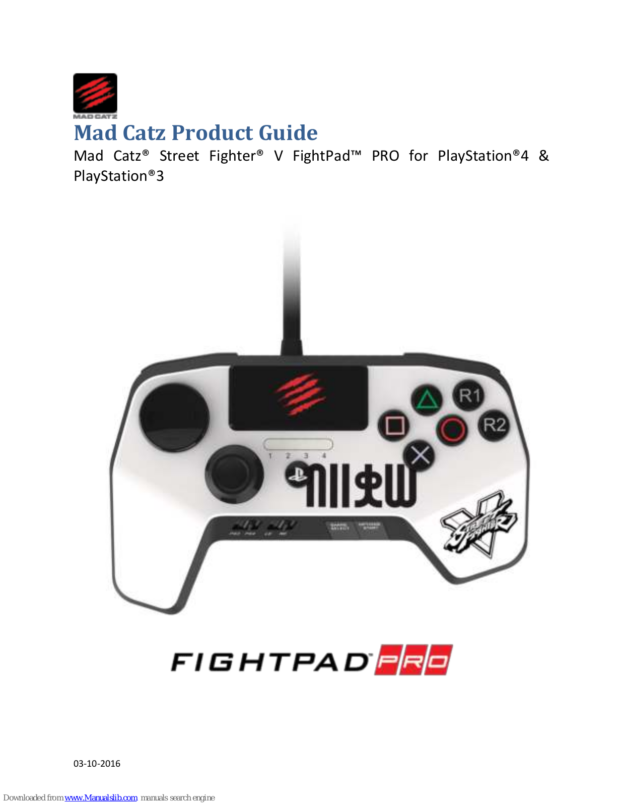 Mad Catz FightPad PRO Product Manual