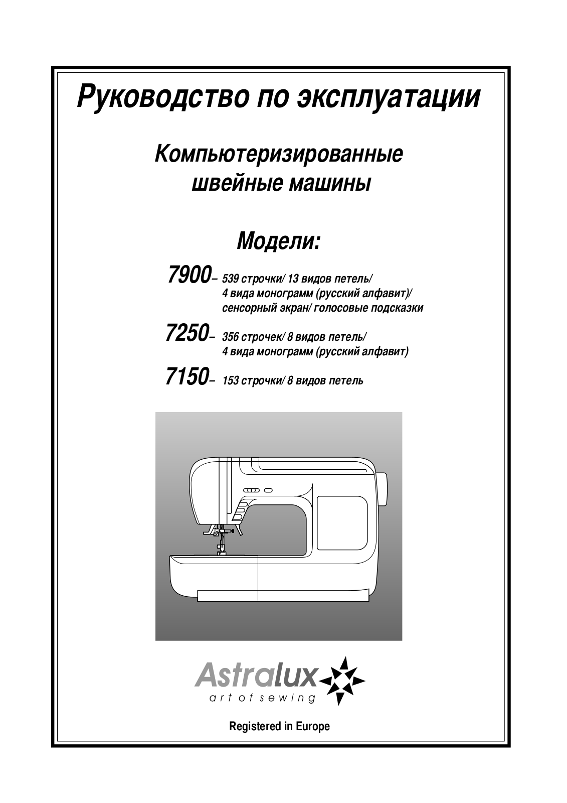 Astralux 7250 User Manual