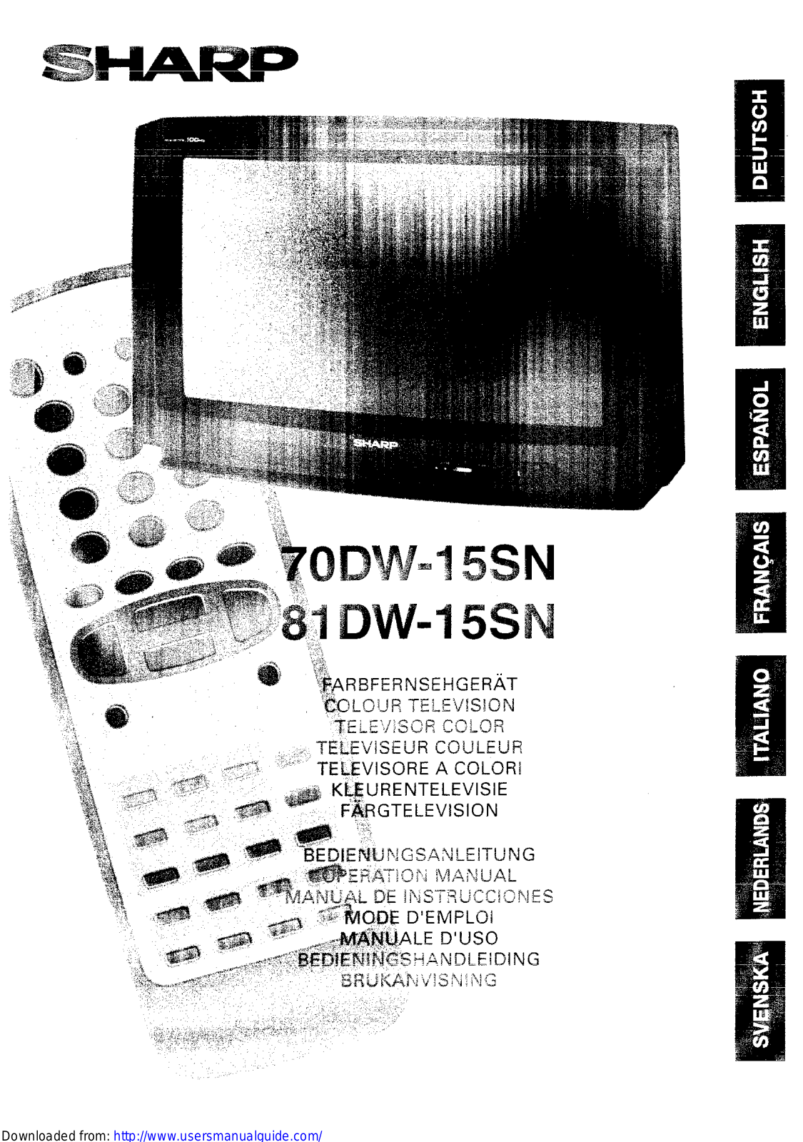 SHARP 70DW/81DW-15SN User Manual