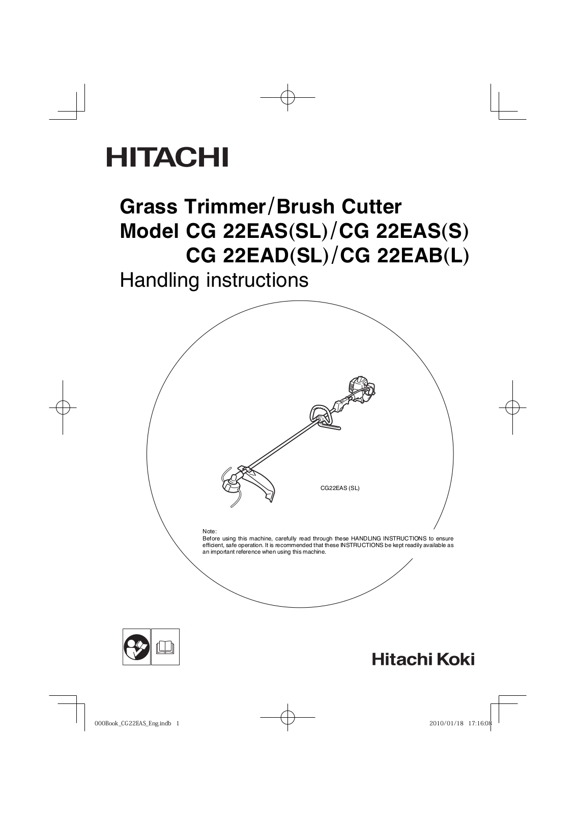 Hitachi Koki CG 22EAS-SL, CG 22EAB-L, CG 22EAS-S, CG 22EAD-SL User Manual