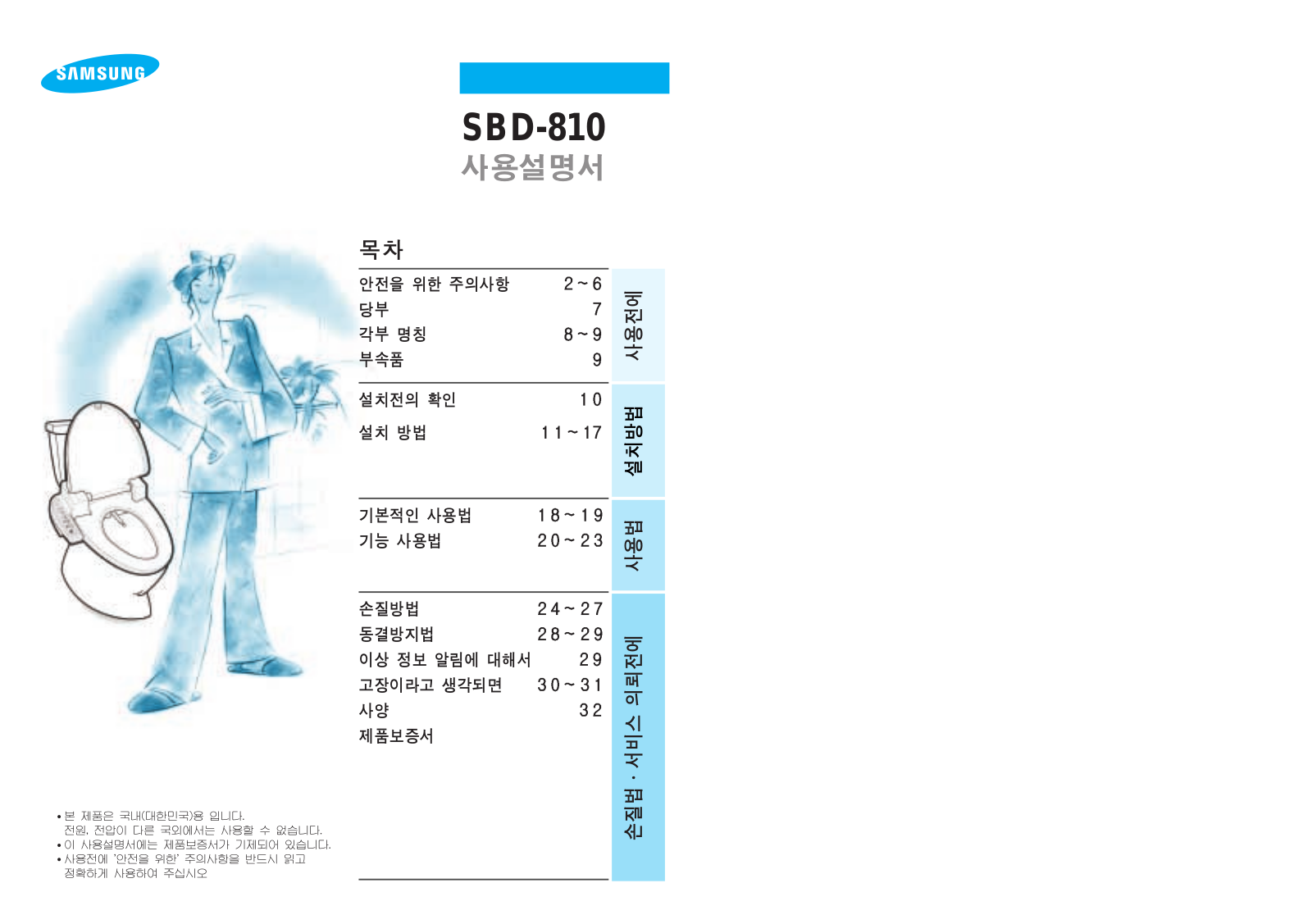 Samsung SBD-810, SBD-810/M User Manual