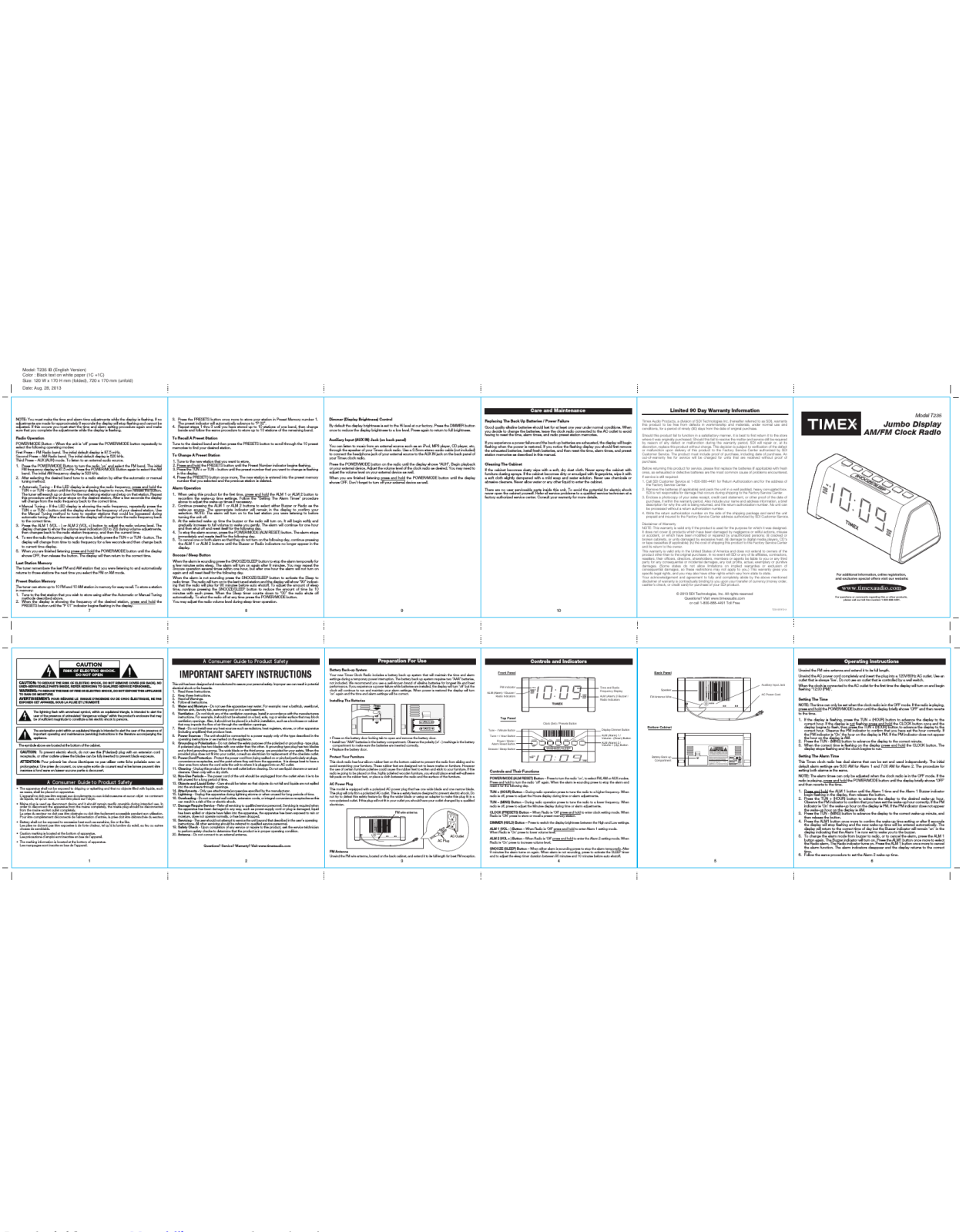 Timex T235 Quick Manual