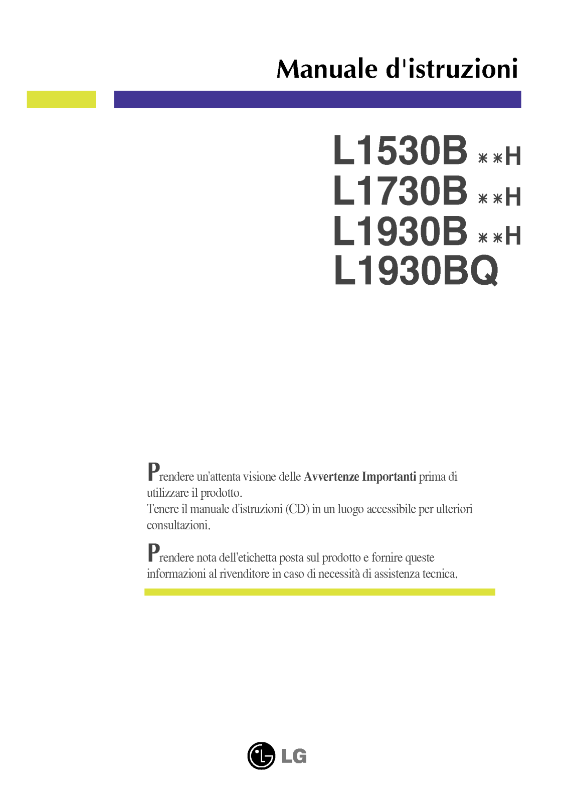 Lg L1930BQSNH User Manual