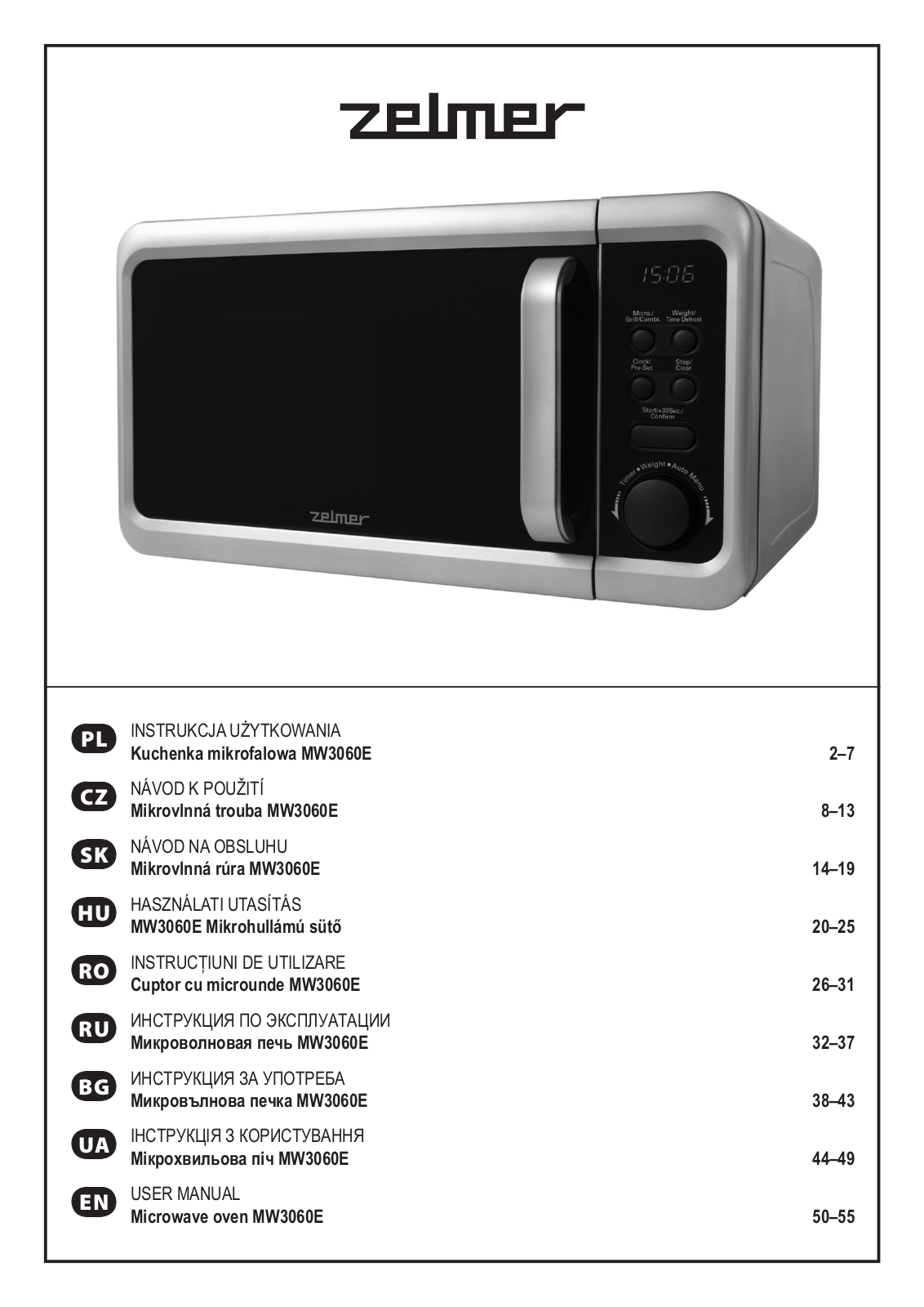 Zelmer MW3060E User Manual