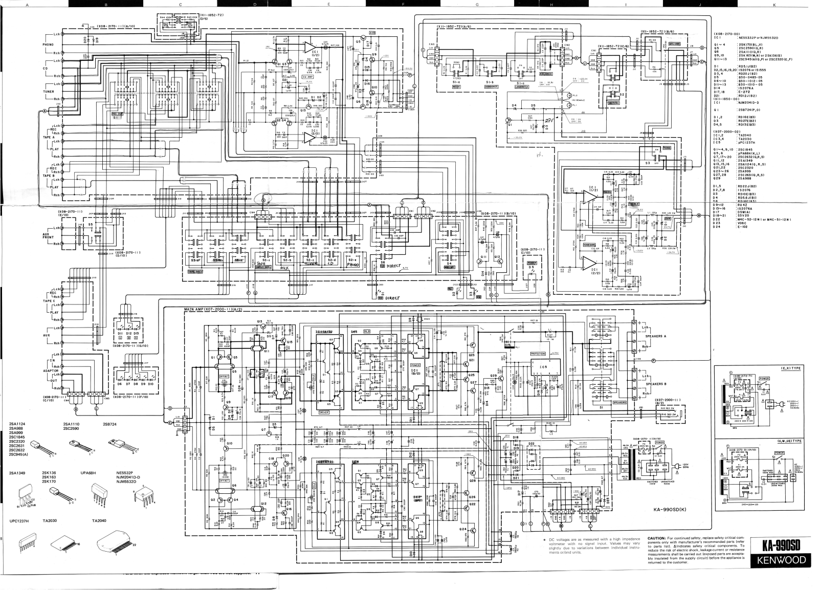 Kenwood KA-990-SD Schematic