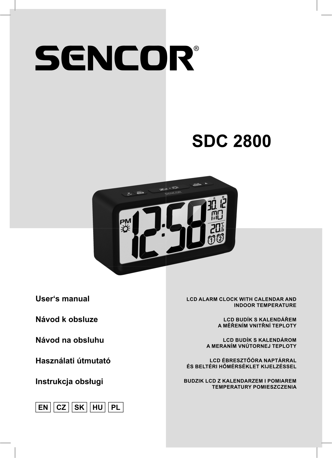 Sencor SDC 2800 B, SDC 2800 W User Manual