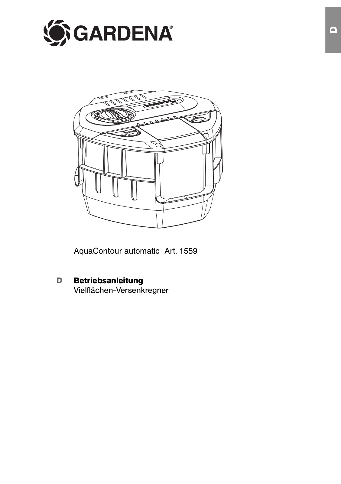 GARDENA AquaContour automatic Operating Instructions