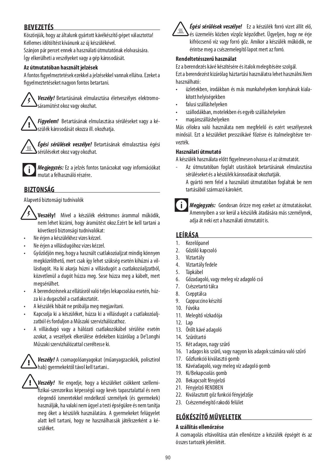 Delonghi ECO 310 Instructions Manual