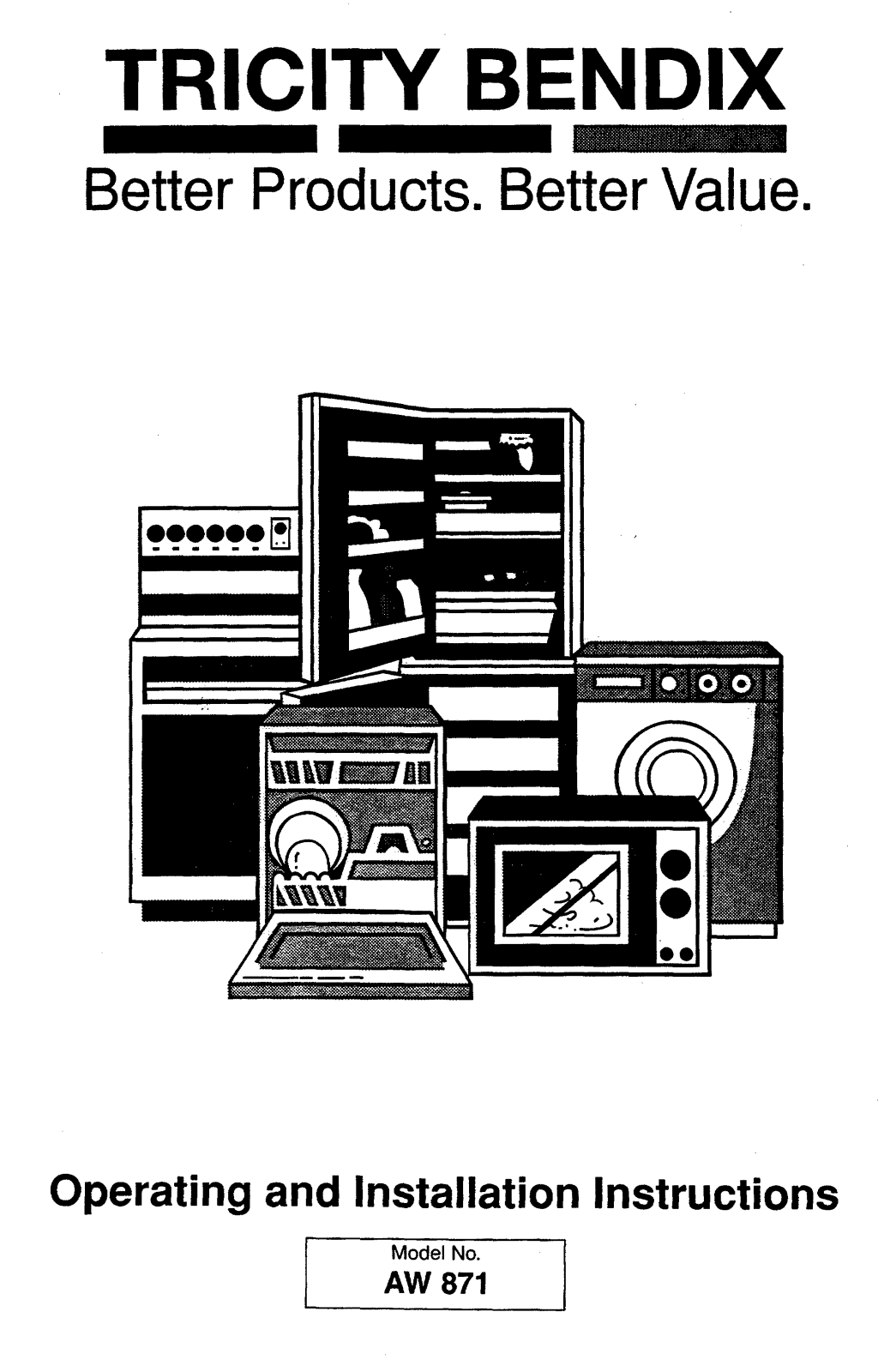 tricity bendix AW871W User Manual