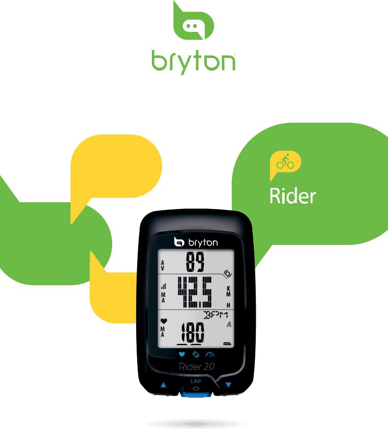 Bryton Rider 20 User Manual