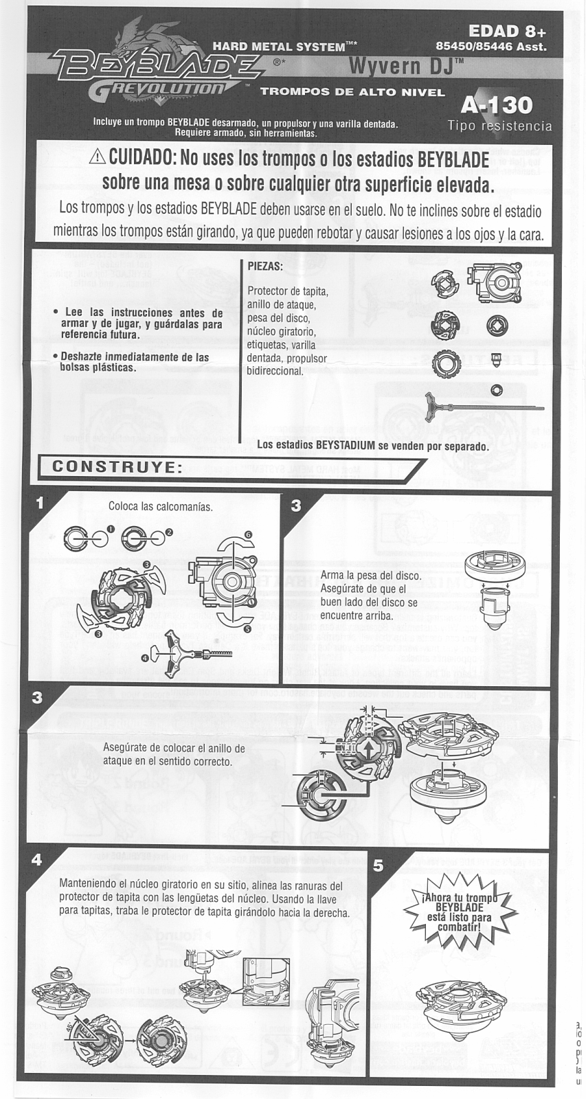 HASBRO Beyblade Grevolution Wyvern DJ A130 User Manual