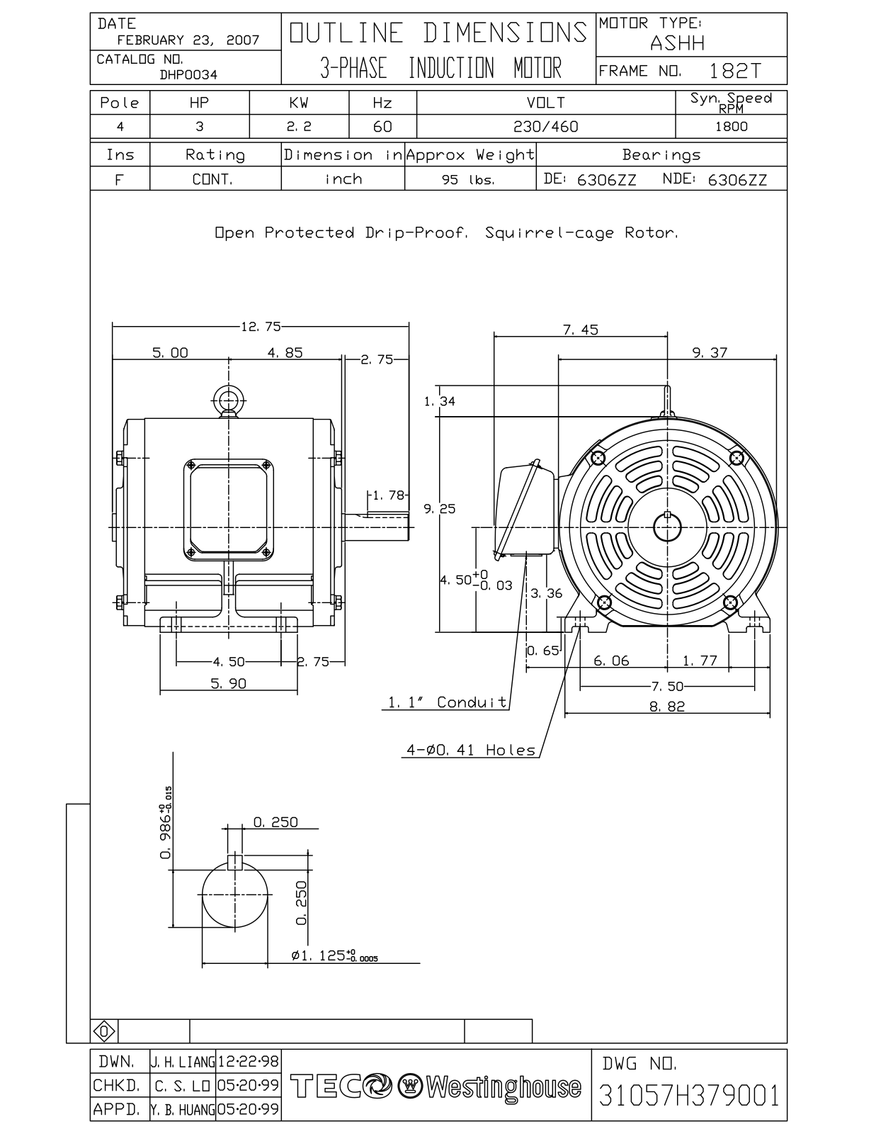 Teco DHP0034 Reference Drawing