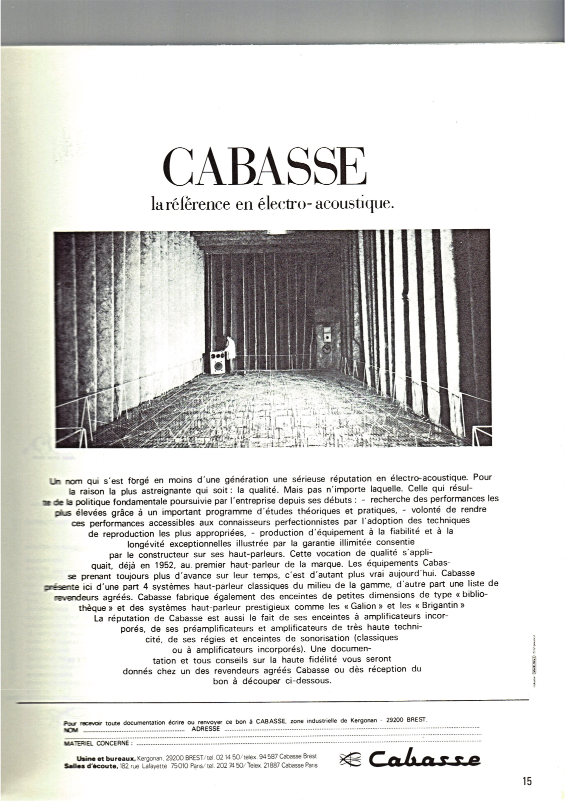 Cabasse 1975 User Manual