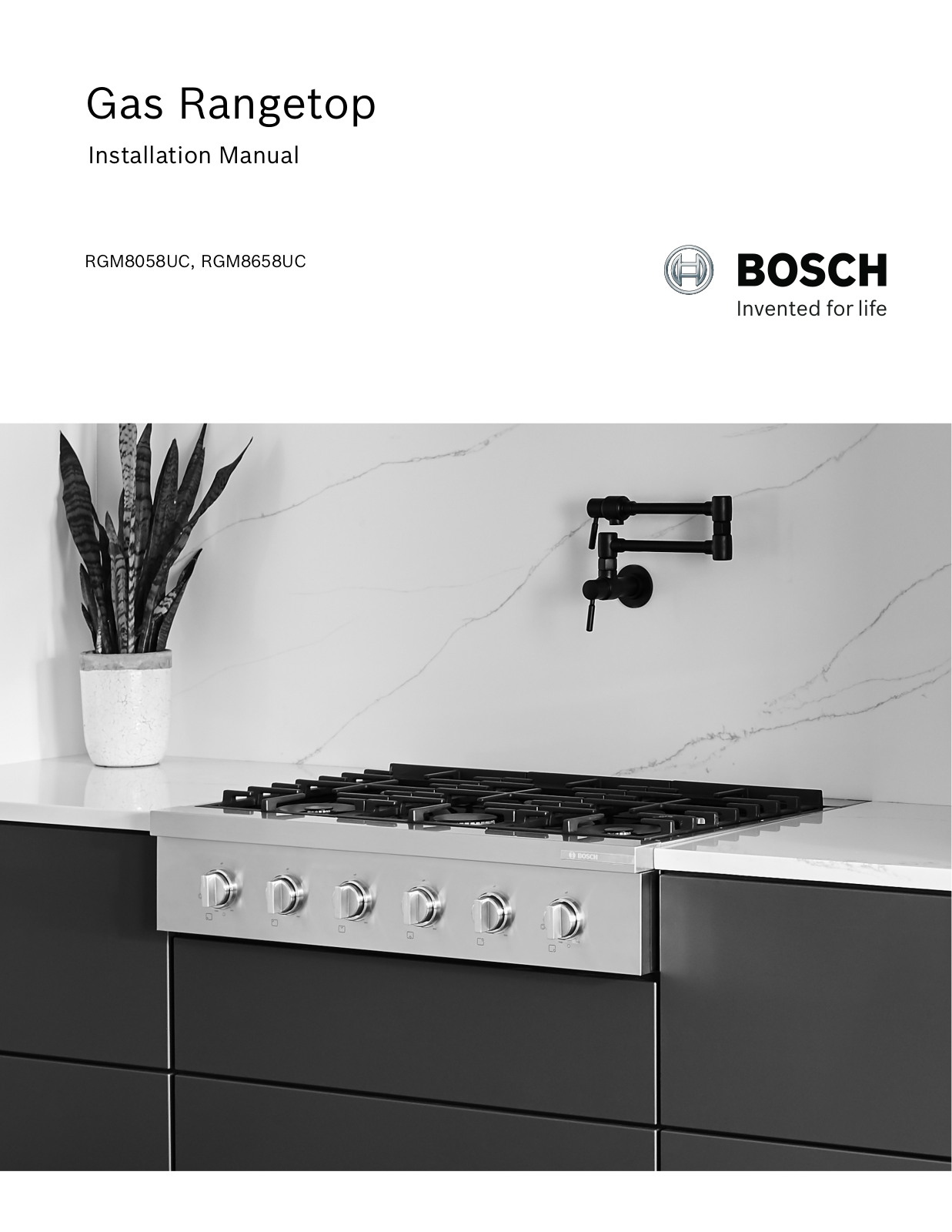 Bosch RGM8058UC Installation manual