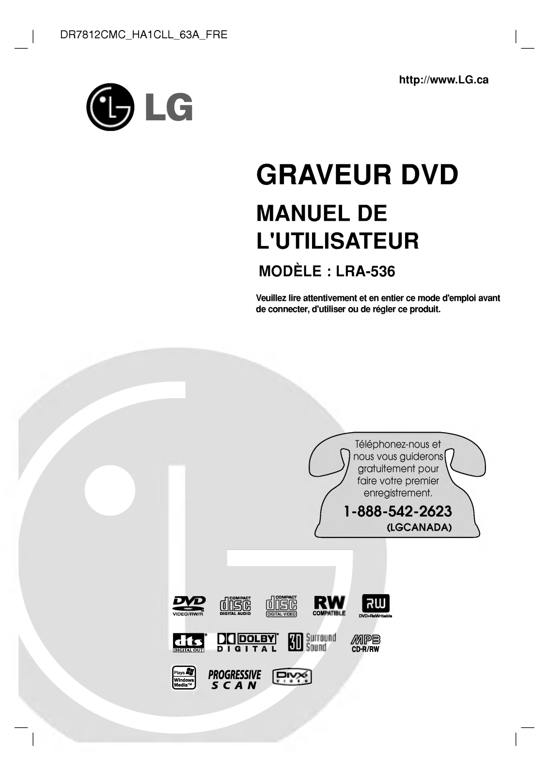 LG DR7812CMC Owner’s Manual