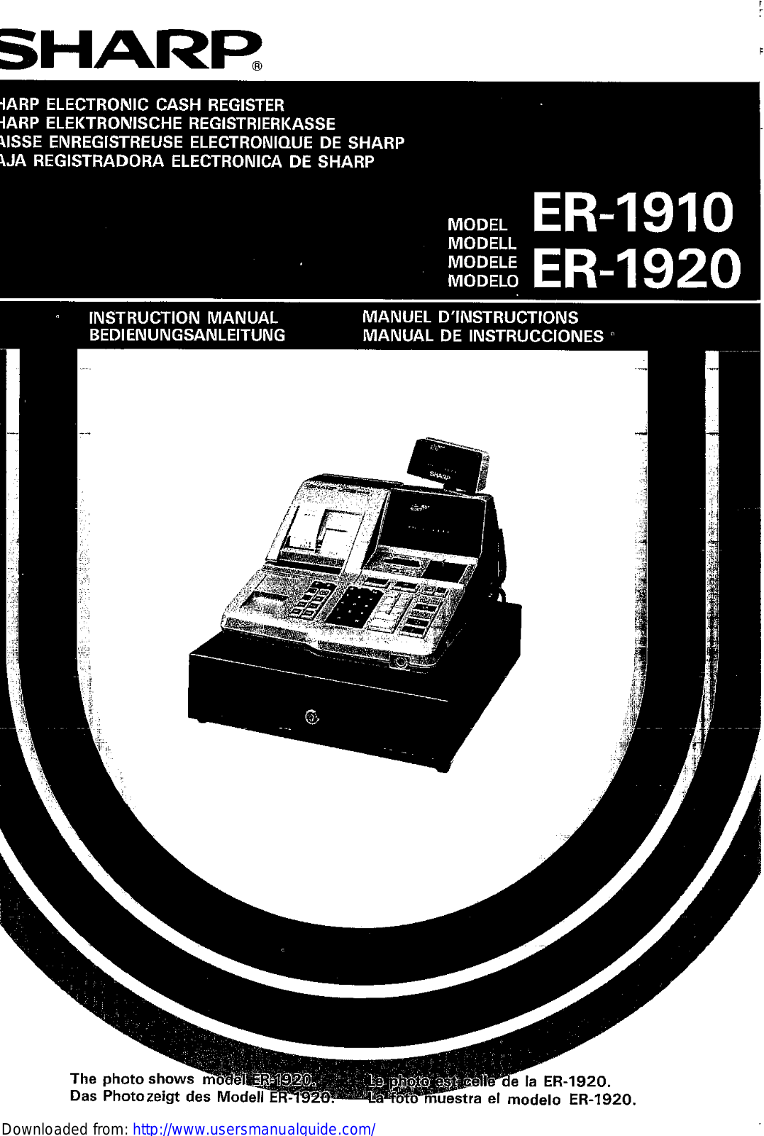 SHARP ER-1910/1920 User Manual